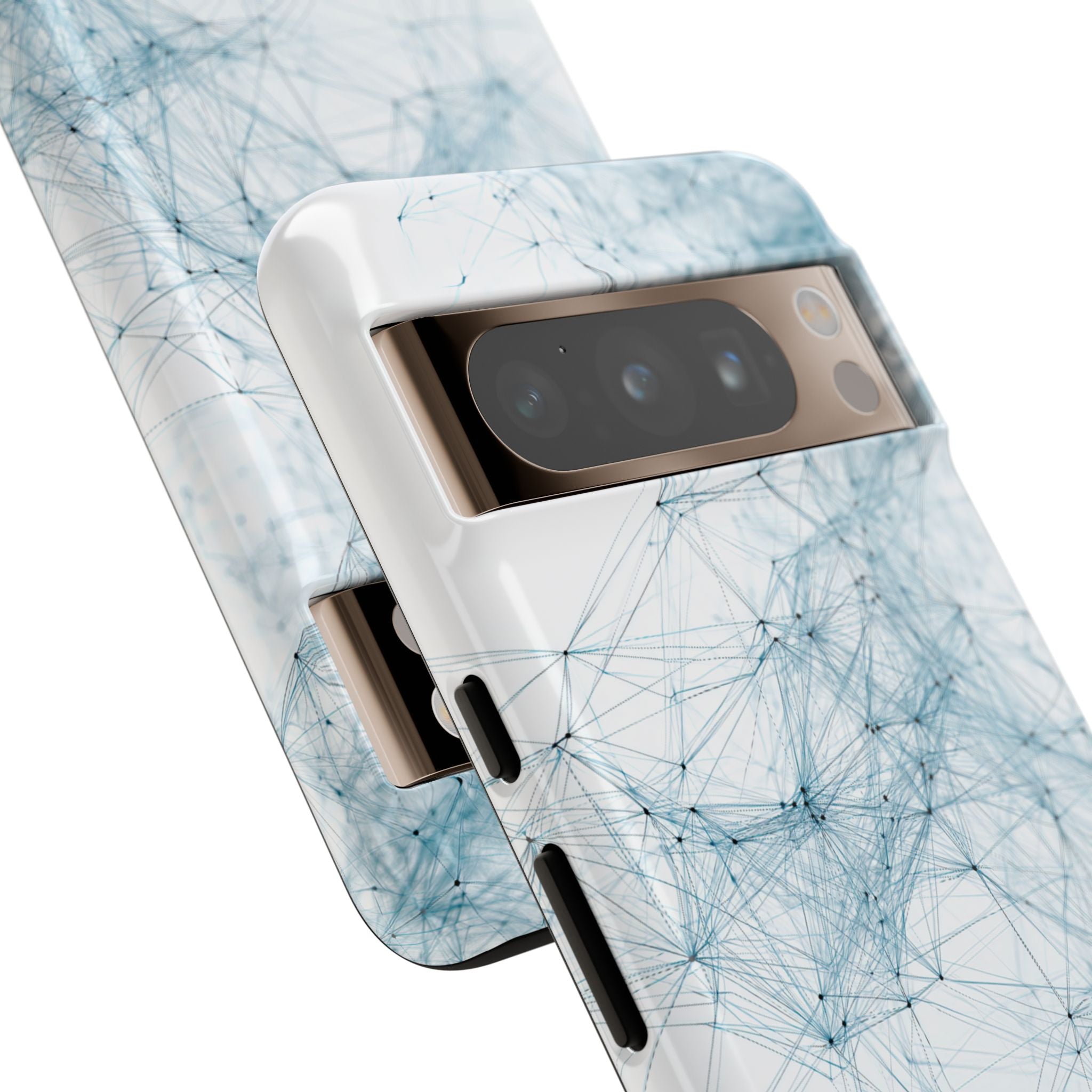 Blue Tough Phone Case for Google Pixel - Glacial Neural Web