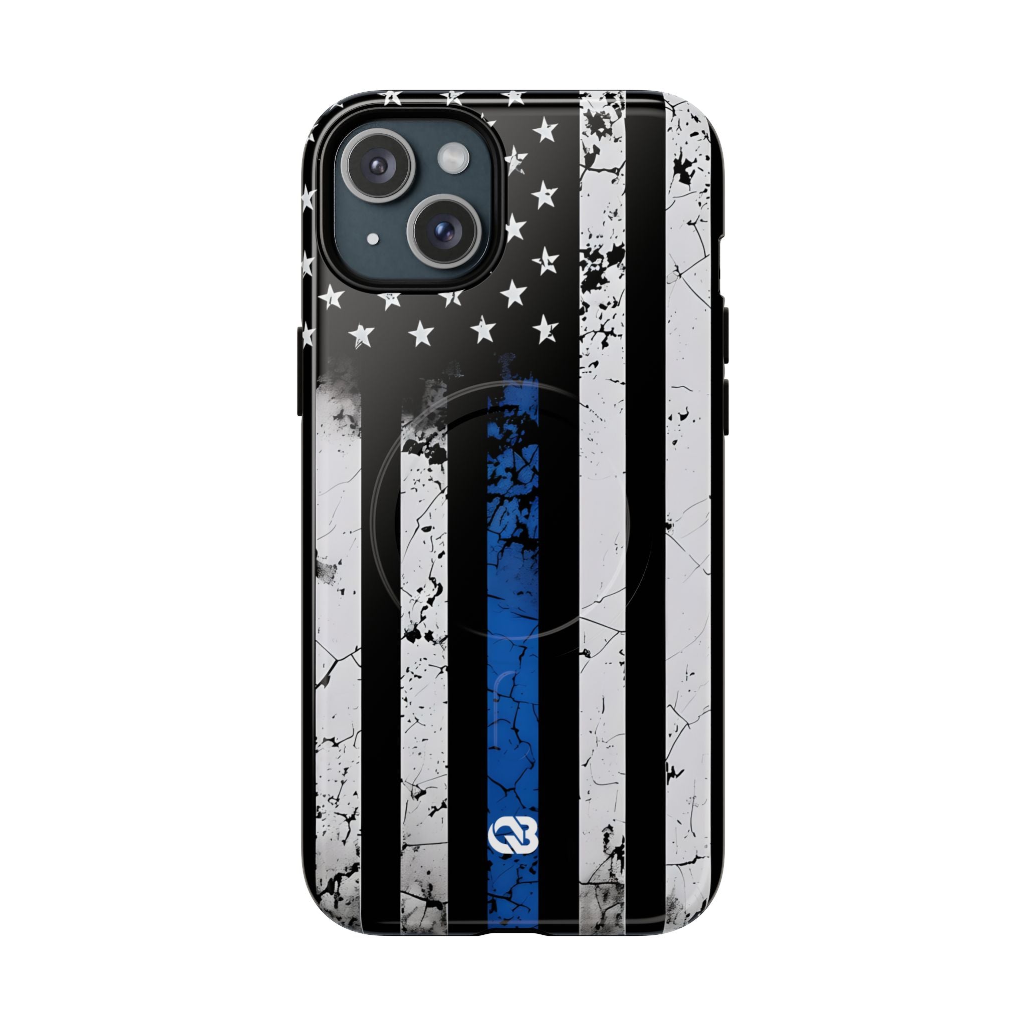 Gritty Cobalt Flag · Tough+ Phone Case for iPhone · Magsafe