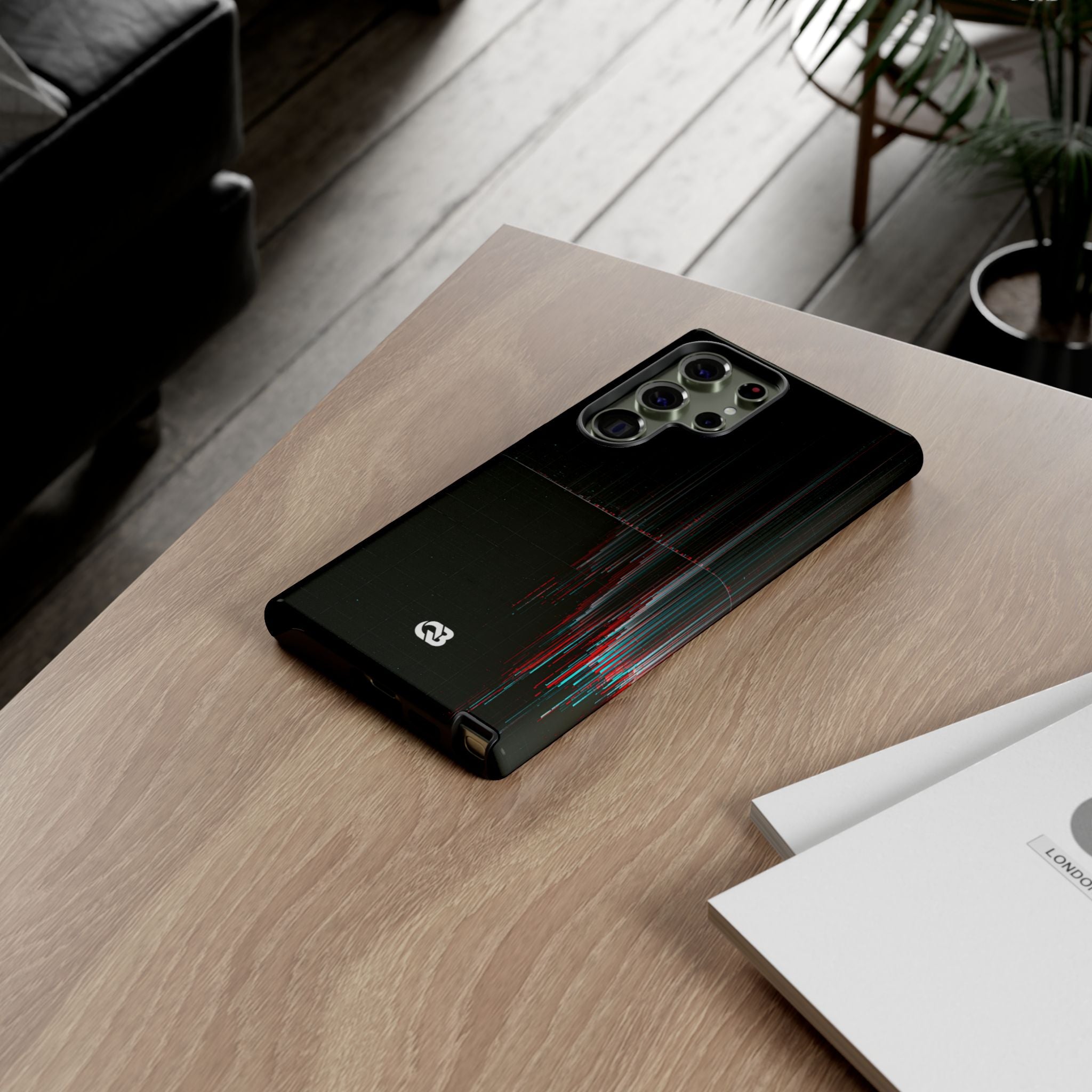 Black Tough Phone Case for Samsung - Corrupted Data Stream