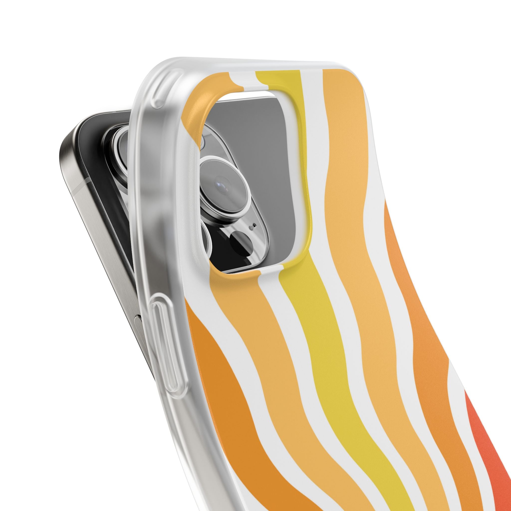 Amber Solar Waves · Soft Phone Case for iPhone