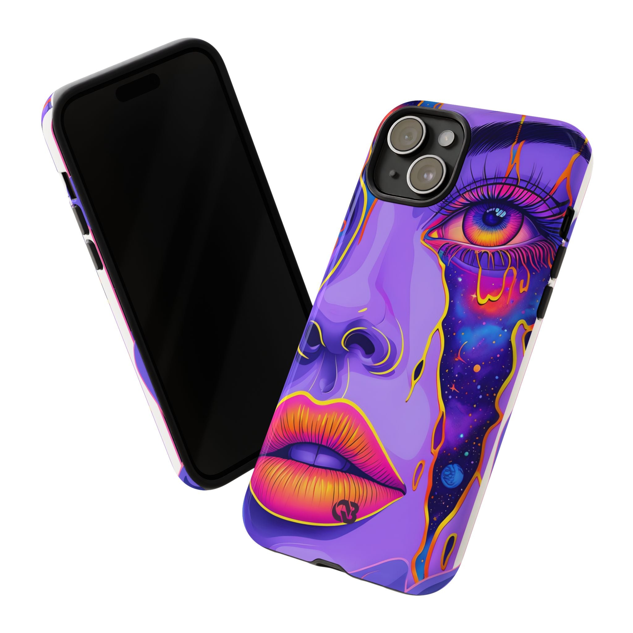 Violet Cosmic Gaze · Tough Custodia per iPhone