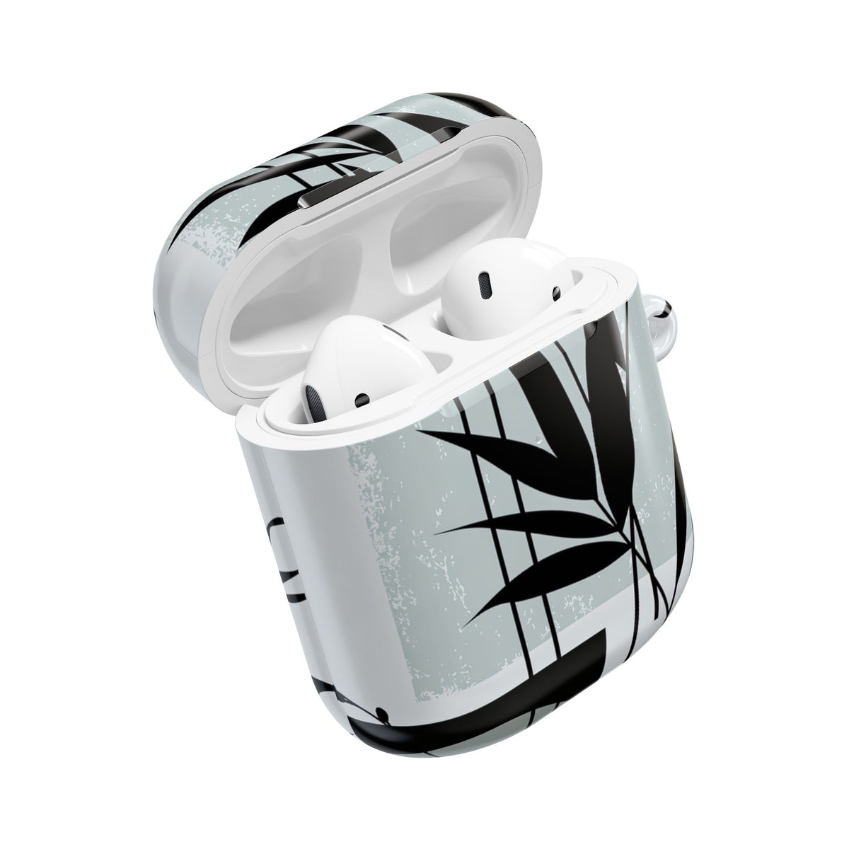 Zen Bamboo Silhouette · Hard Case for AirPods & AirPods Pro · Green