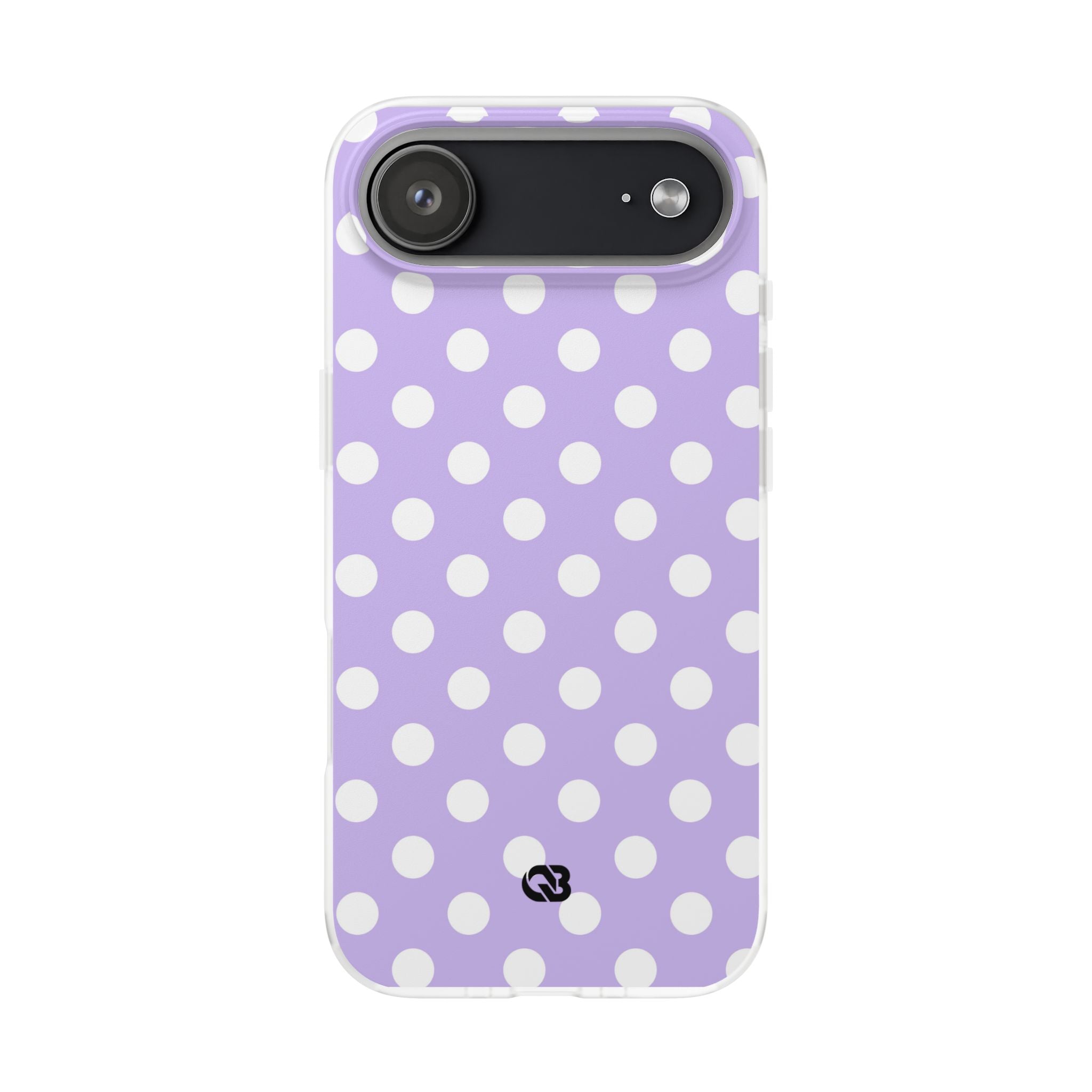 Lavender Polka Grid · Soft Phone Case for iPhone