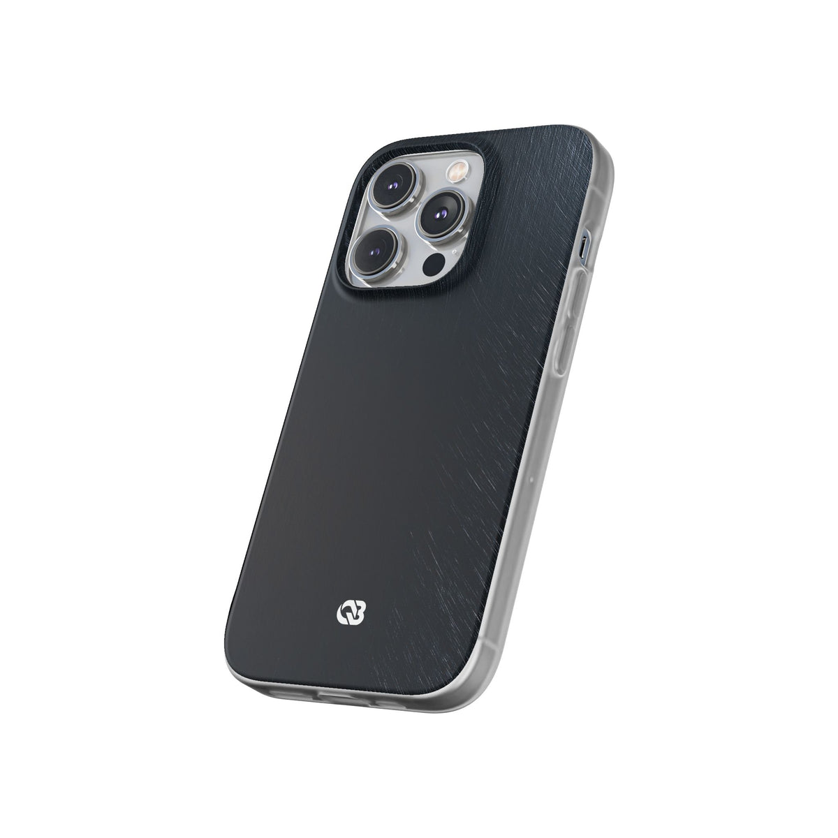 Brushed Obsidian Steel · Lite Phone Case for iPhone · Black