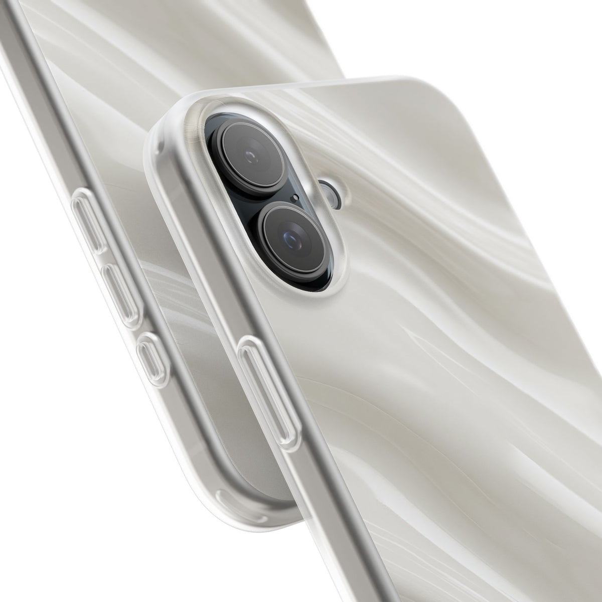 Liquid Enamel Fold · Lite Phone Case for iPhone · White
