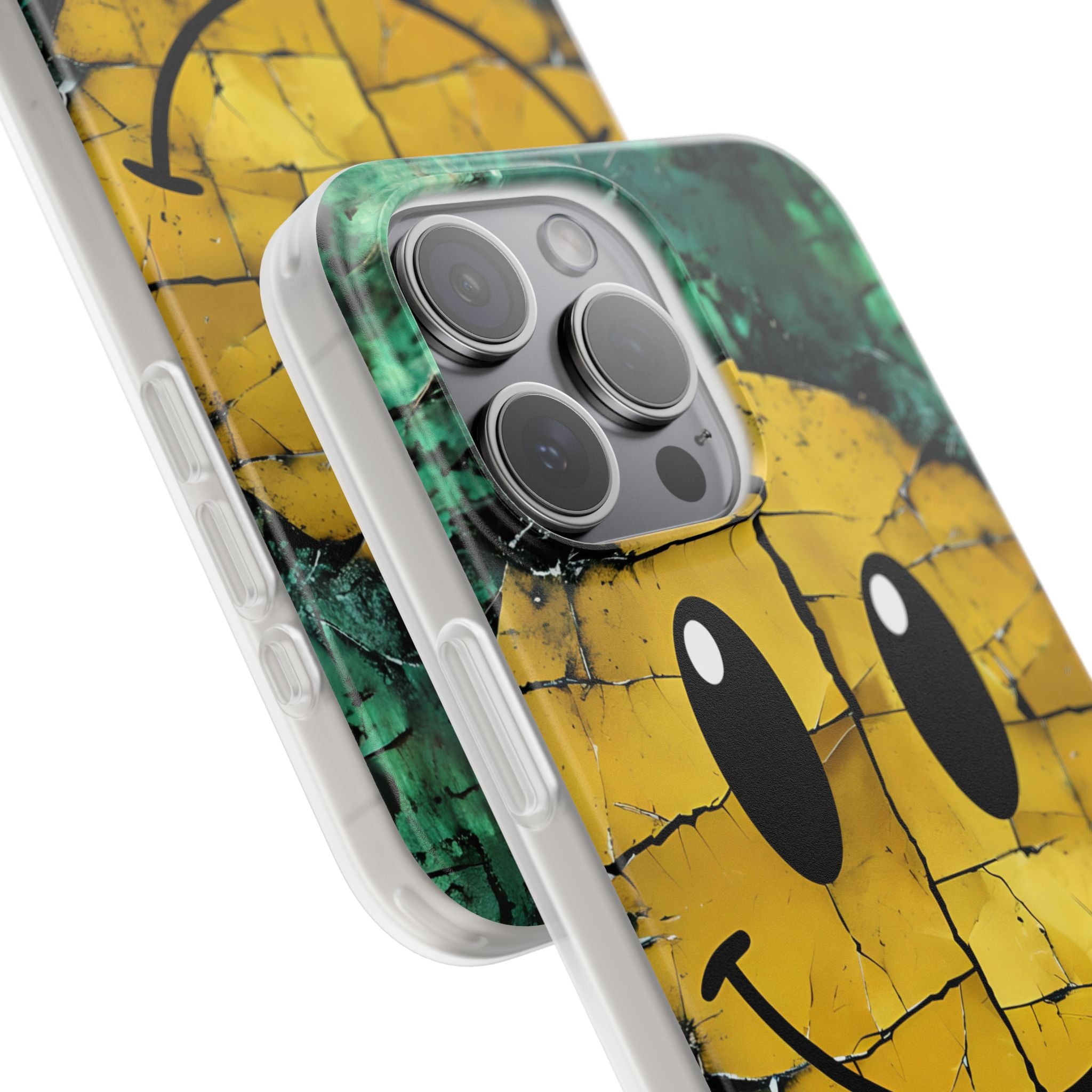 Zerbrochener Smiley iPhone 15 Pro Max Case - Soft