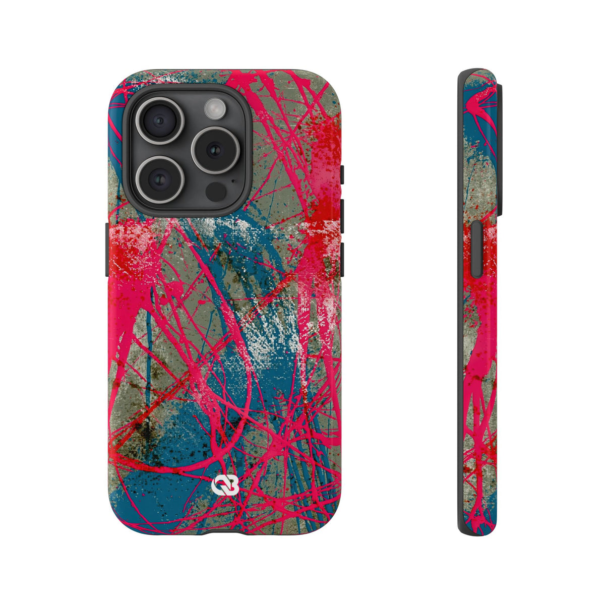 Neon Static Drip · Tough Phone Case for iPhone · Pink