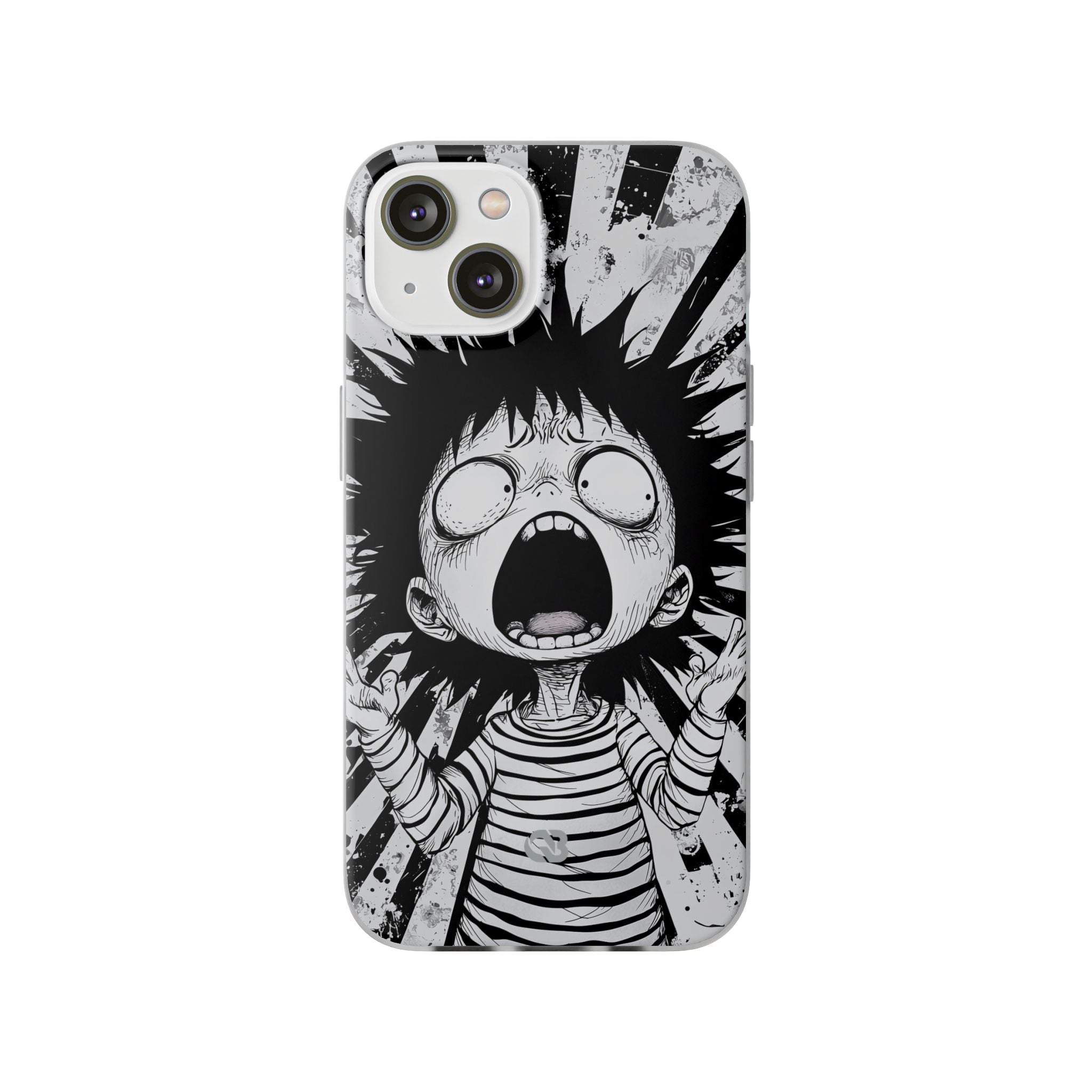Chaotic Monochrome Scream · Soft Custodia per iPhone
