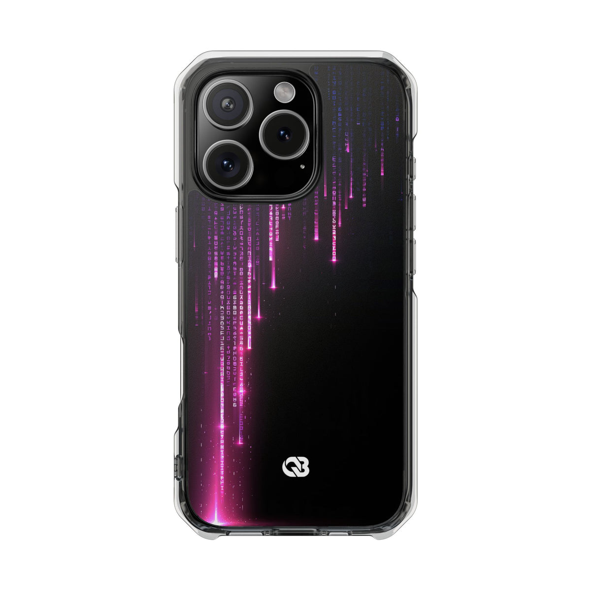 Binary Cascade · Clear Impact Magnetic Phone Case for iPhone · Black