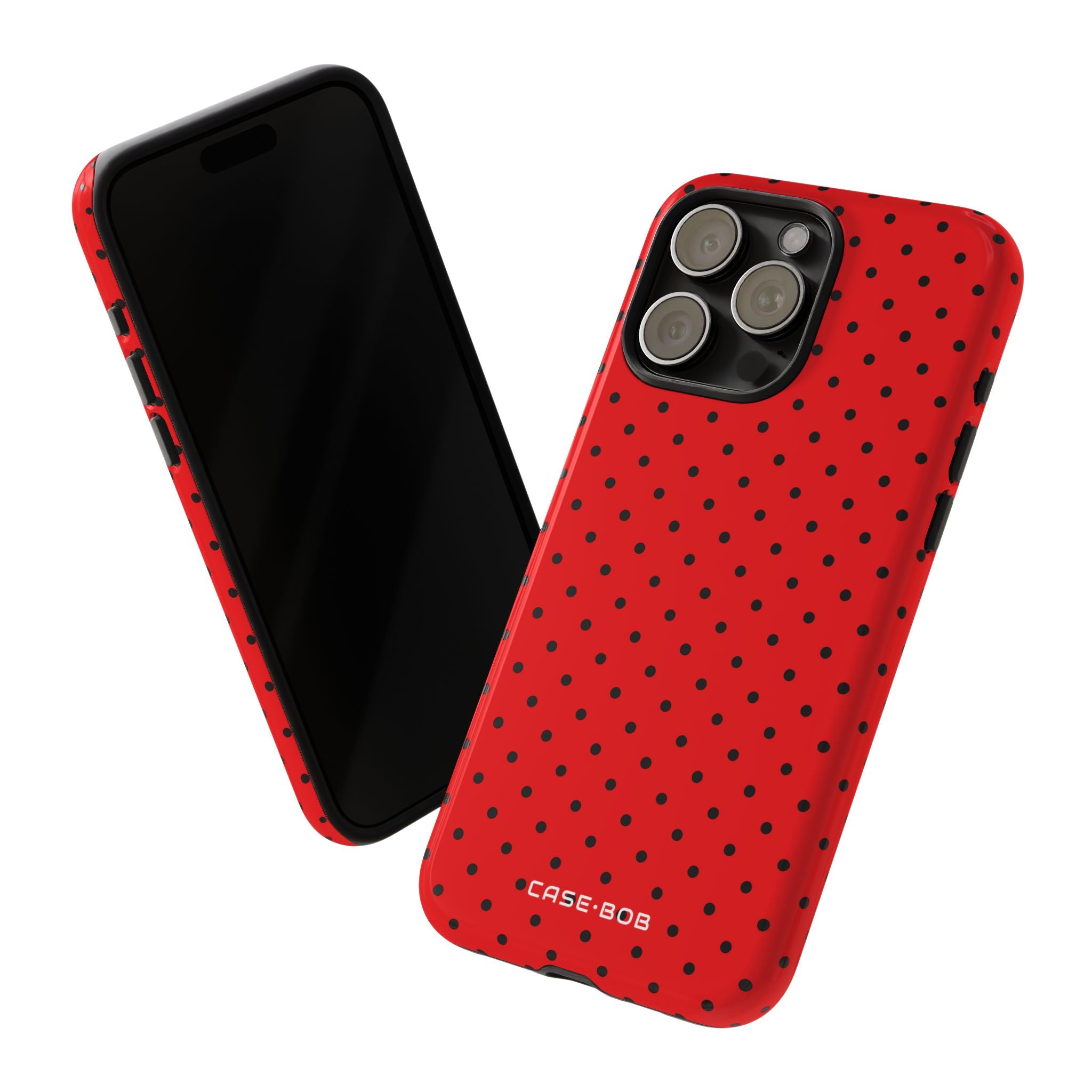 Crimson Dot Matrix iPhone 15 Pro Max Case - Tough
