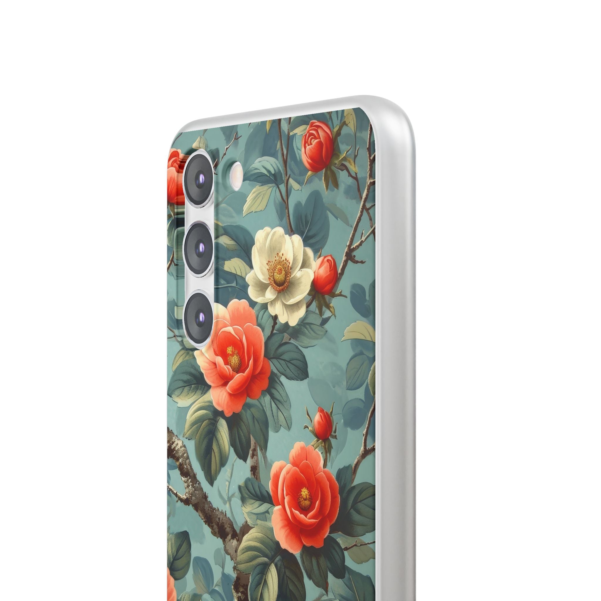 Coral Bloom Samsung S23 Plus Cover - Soft