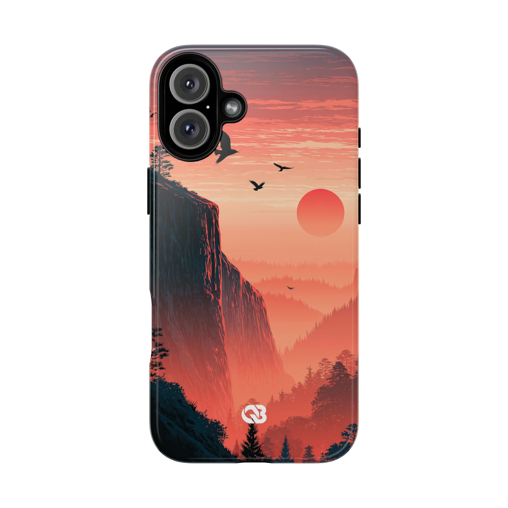 Orange Tough Phone Case for iPhone - Crimson Ridge Flight