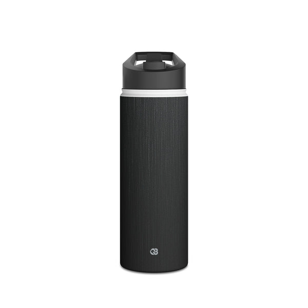 Obsidian Brushed Steel · Insulated Water Bottle · Black