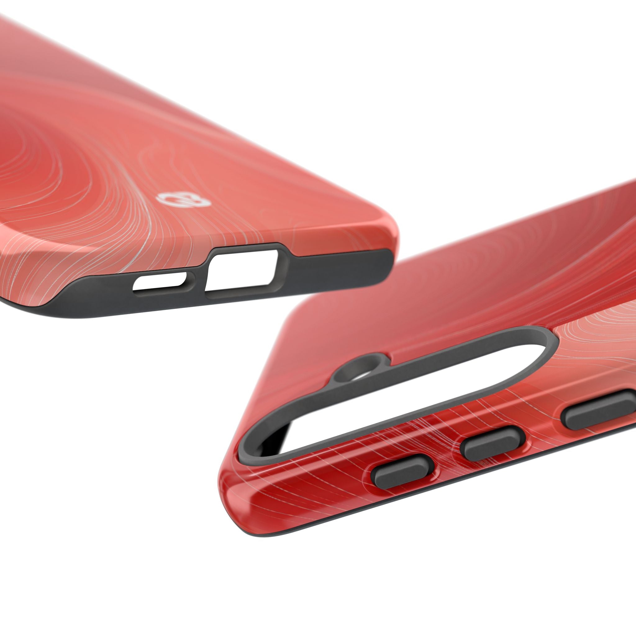 Red Tough Phone Case for Samsung - Crimson Silk Strands