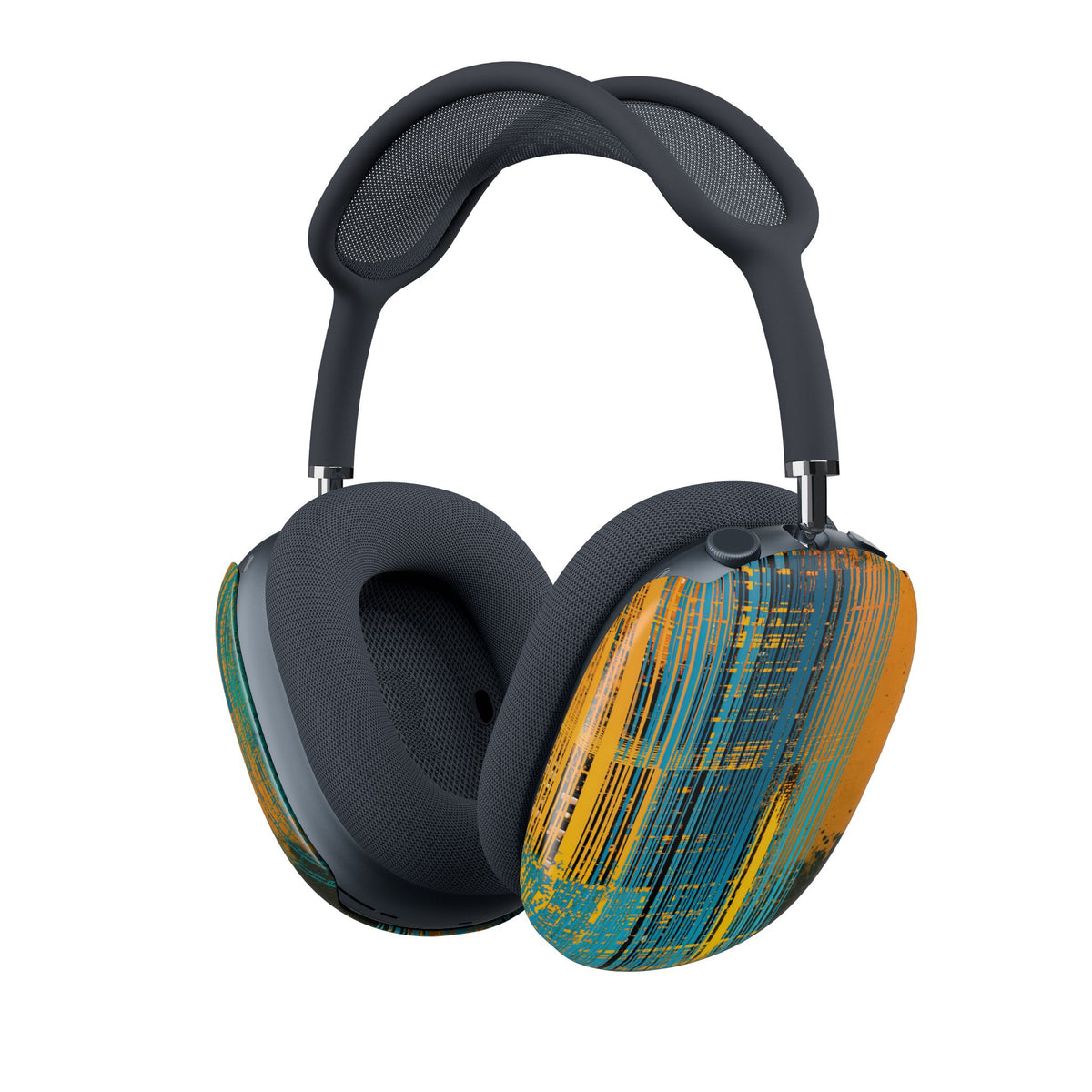 Cyber Glitch Stream · Hard Case for AirPods Max · Teal
