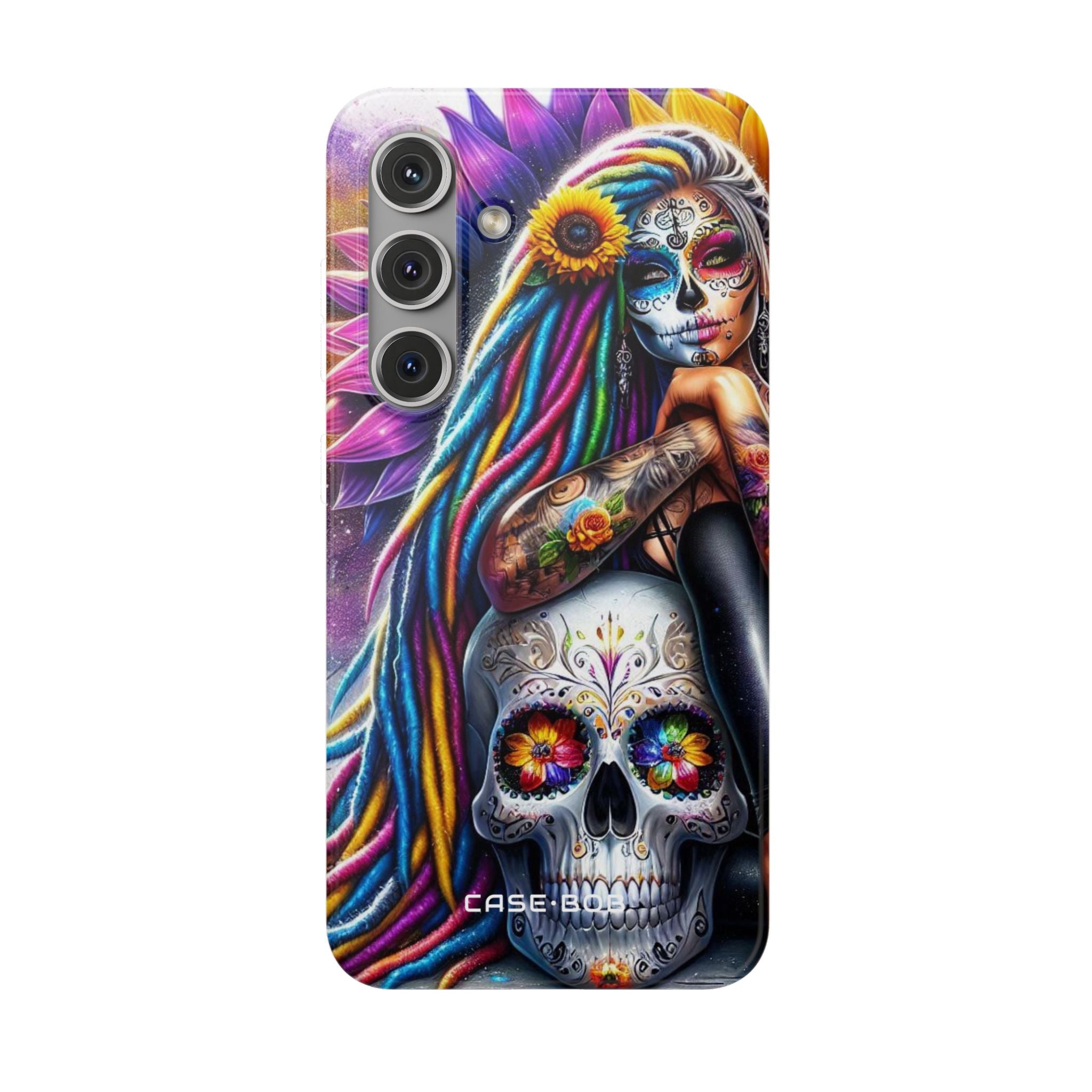 Sonnenblume Totenkopf Glow Samsung S24 Case - Soft