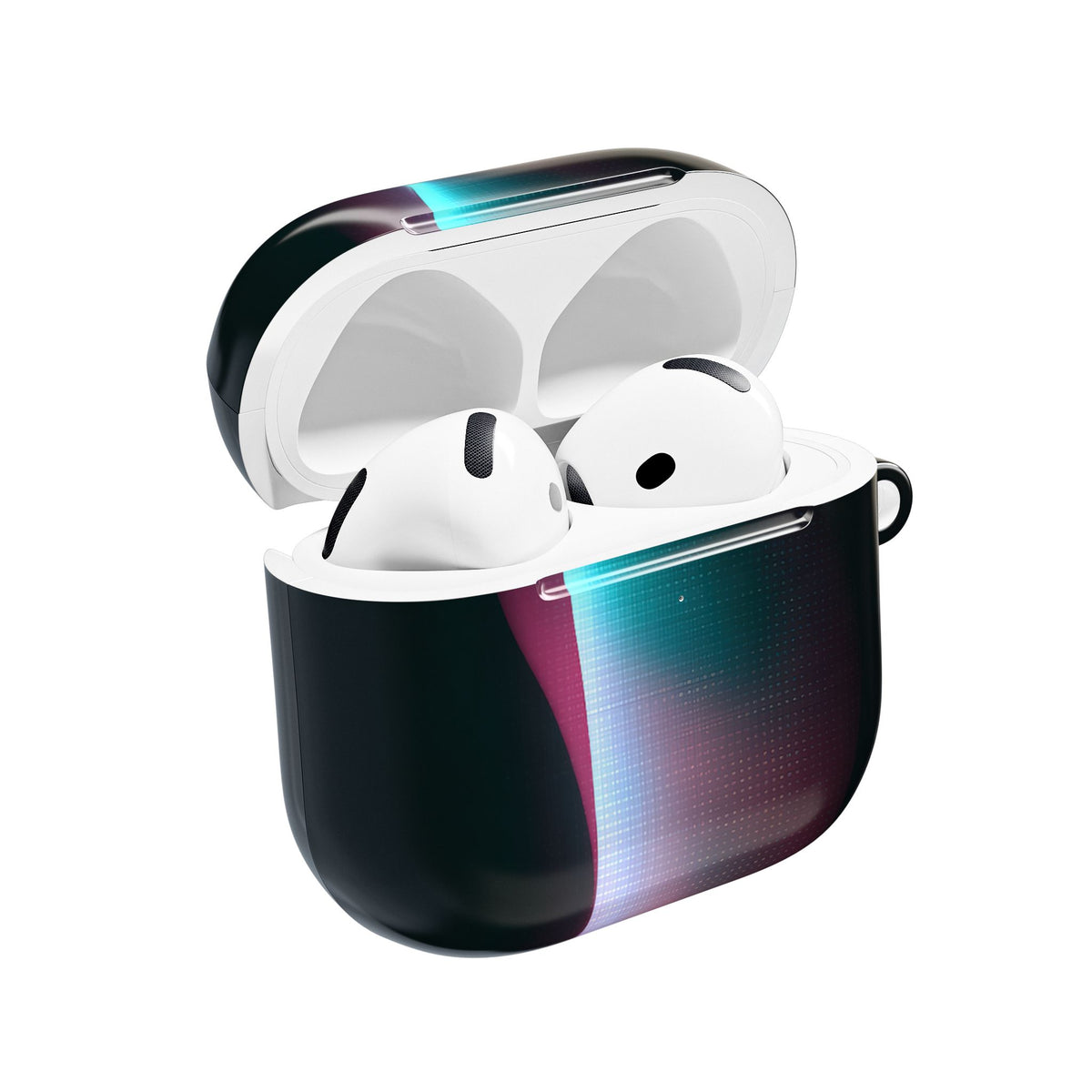 Neon Pixel Flow · Hard Case for AirPods & AirPods Pro · Black