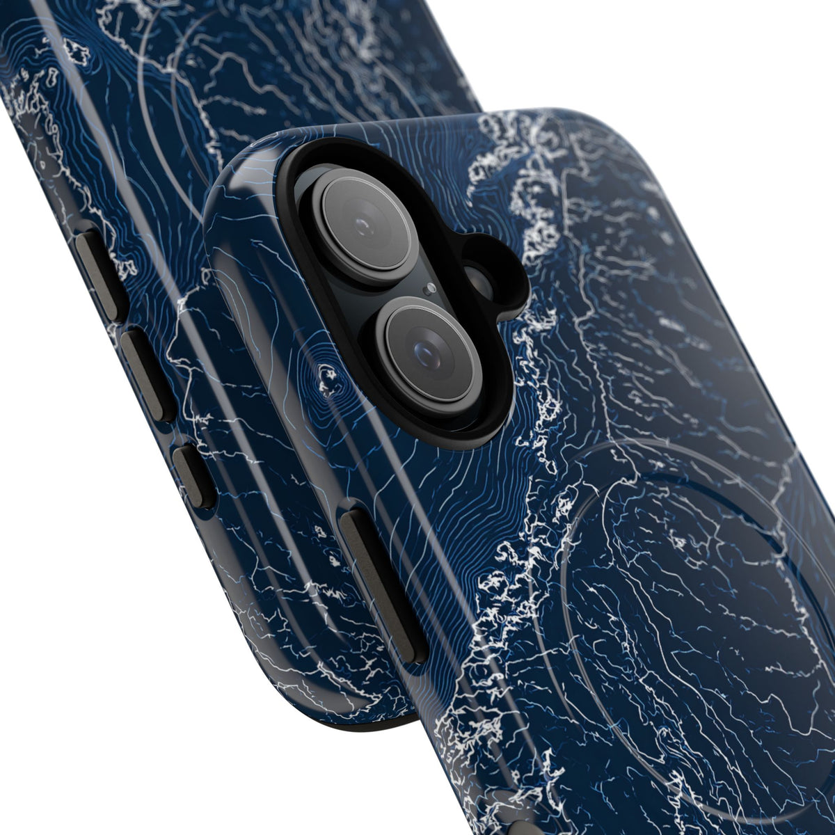 Nordic Contour Chart · Tough 2.0 Magnetic Phone Case for iPhone · Blue