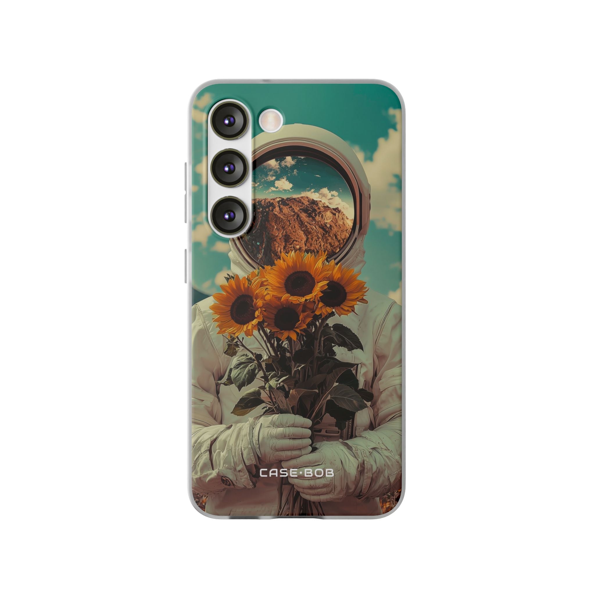 Sunflower Astronaut Samsung S23 Case - Soft