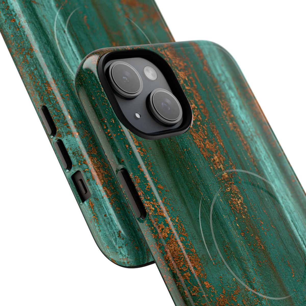 Teal Tough 2.0 Magsafe Phone Case for iPhone - Verdigris Copper Siding