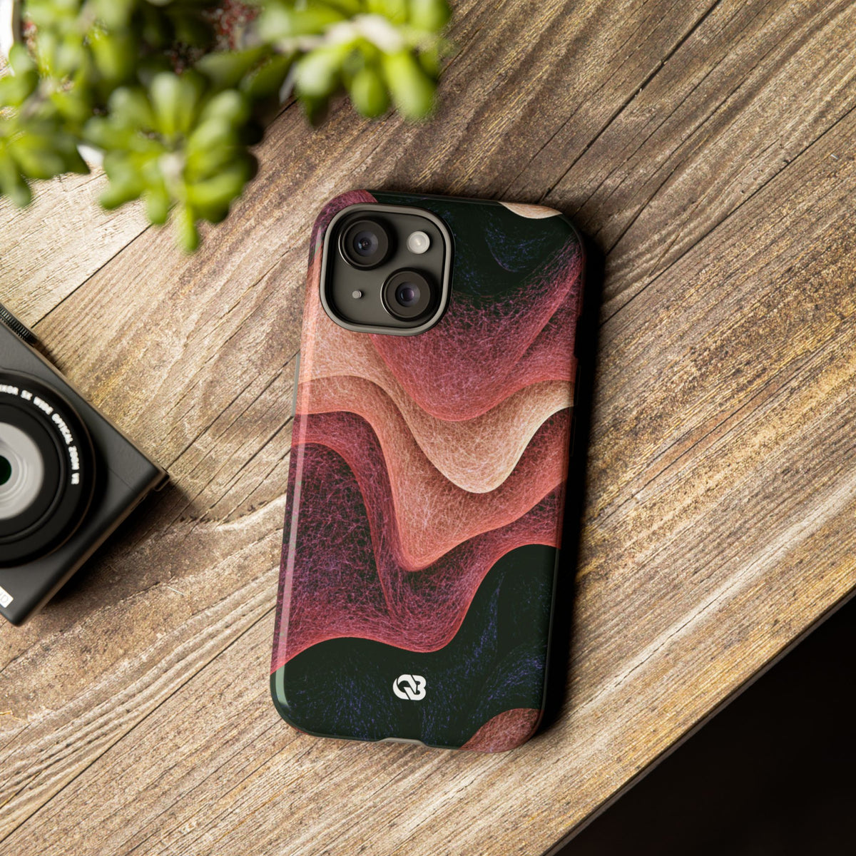Rose Contour Waves · Tough Phone Case for iPhone · Pink