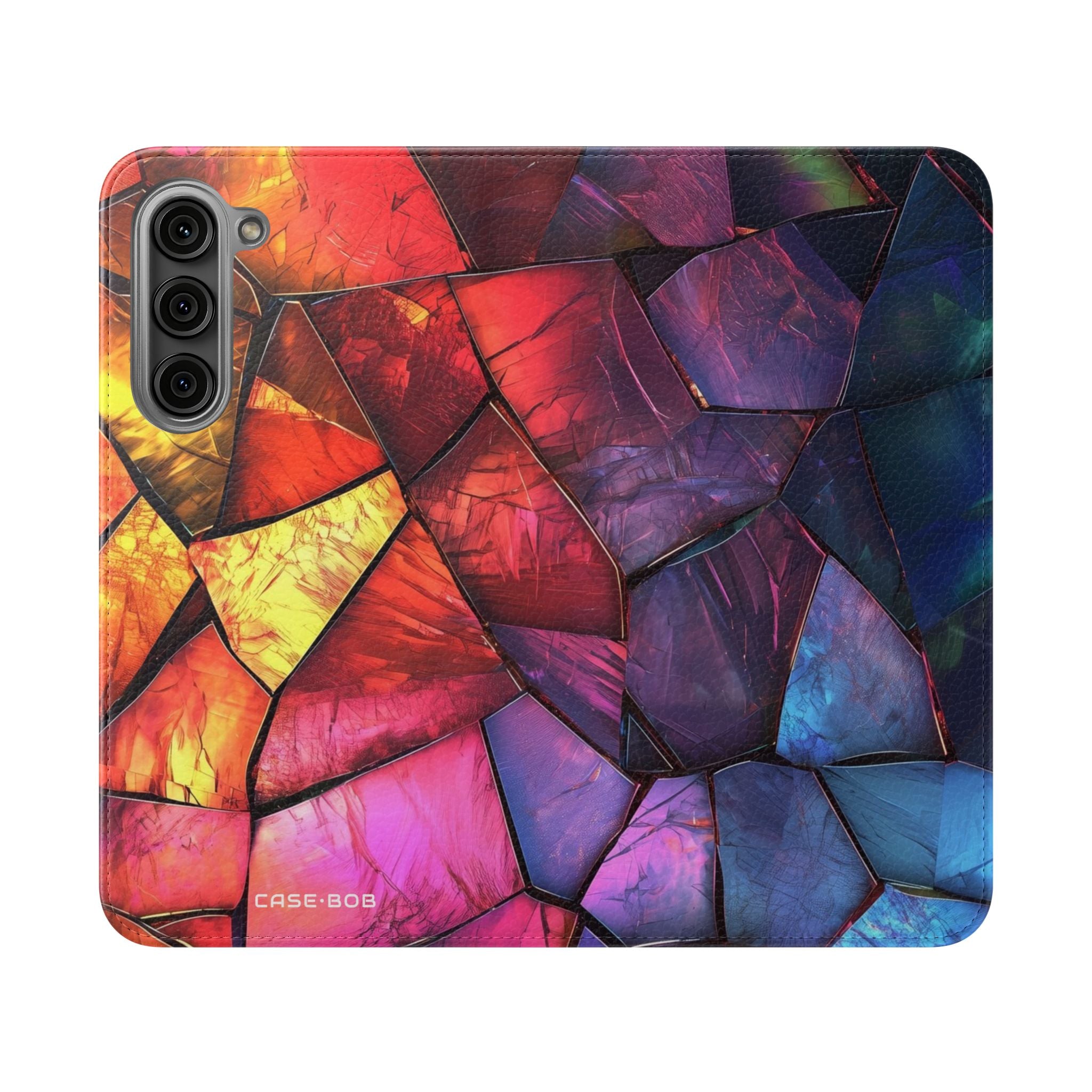 Crimson Shard Mosaic - Samsung S23+ Case - Wallet