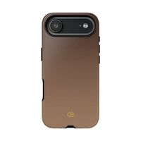 Brown Tough Phone Case for iPhone - Smoked Caramel Fade