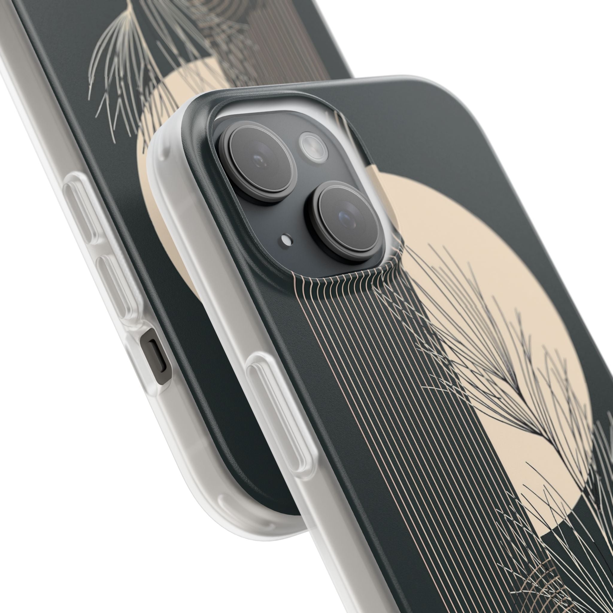 Black Lite Phone Case for iPhone - Obsidian Sand Willow