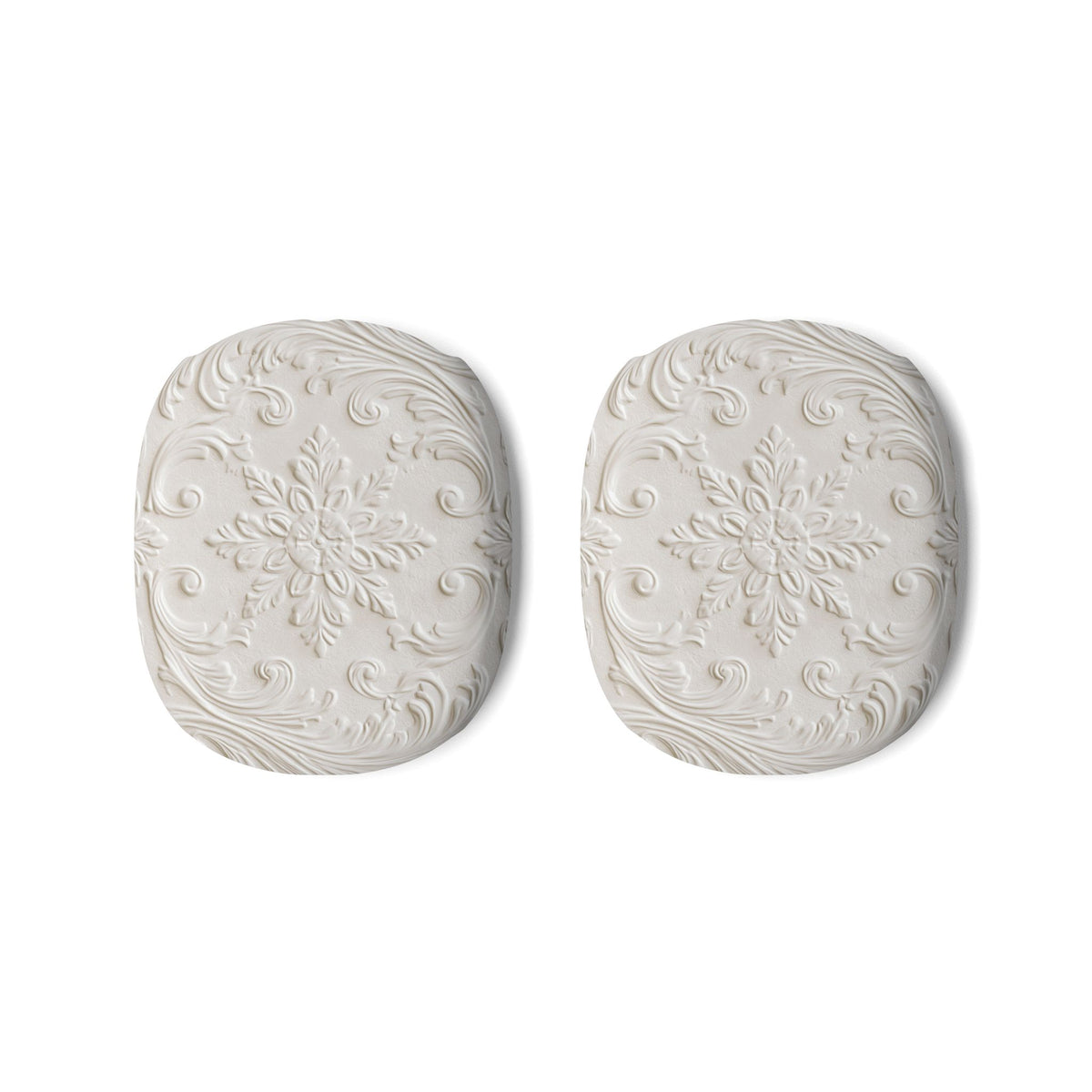 Ivory Baroque Relief · Hard Case for AirPods Max · White