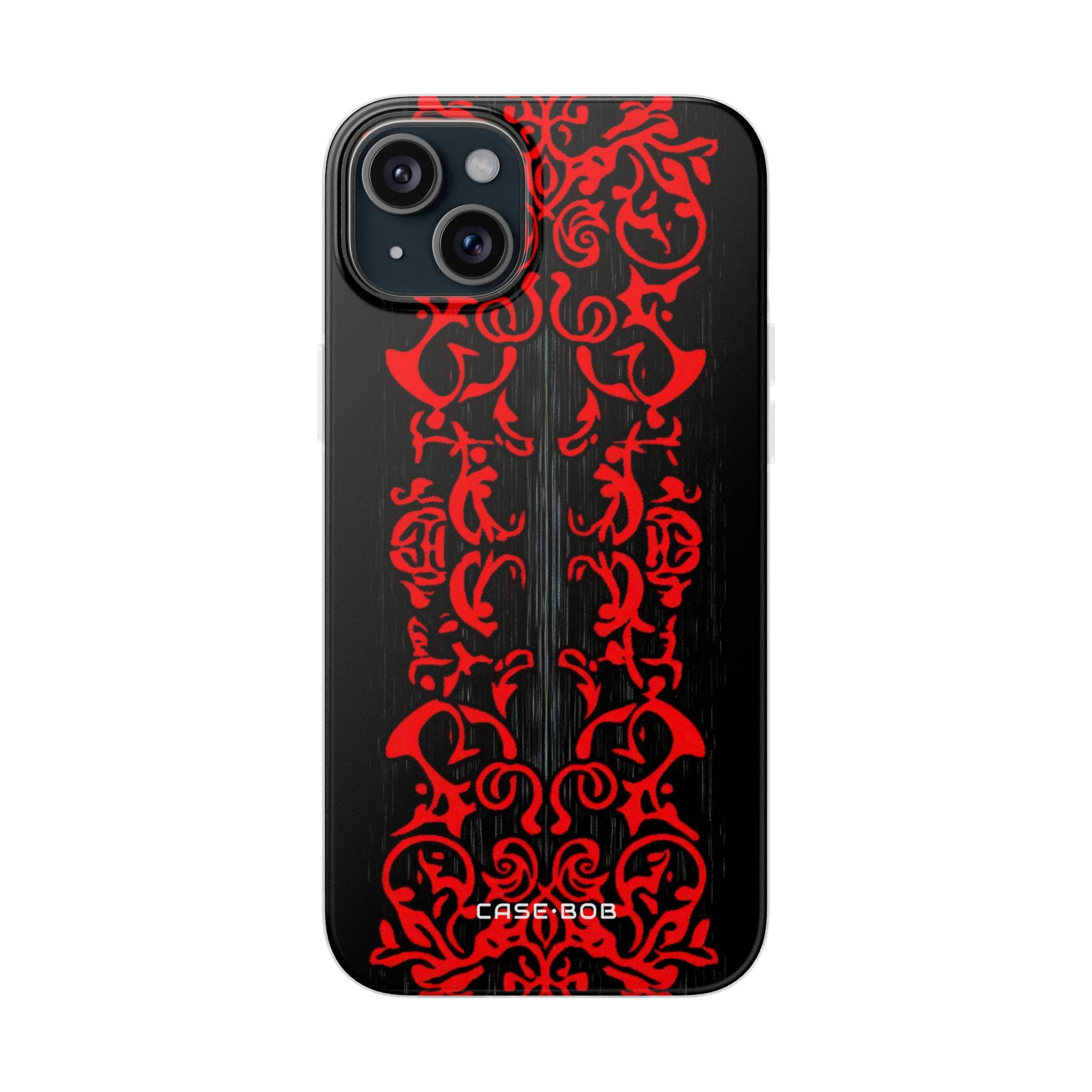 Crimson Spiral iPhone 15 Plus Case - Soft