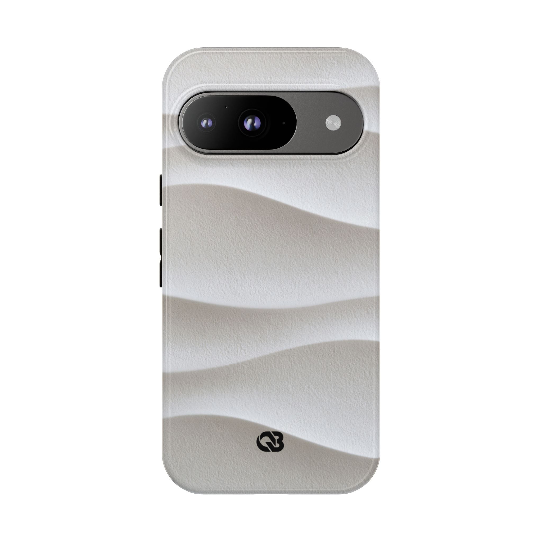 White Tough Phone Case for Google Pixel - Arctic Flow Ridges