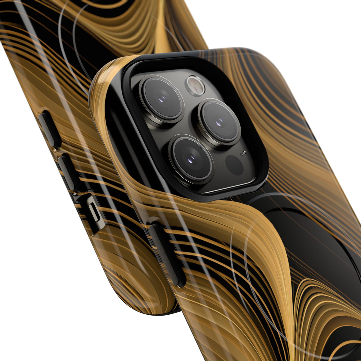 Gold Tough 2.0 Magsafe Phone Case for iPhone - Molten Copper Strands