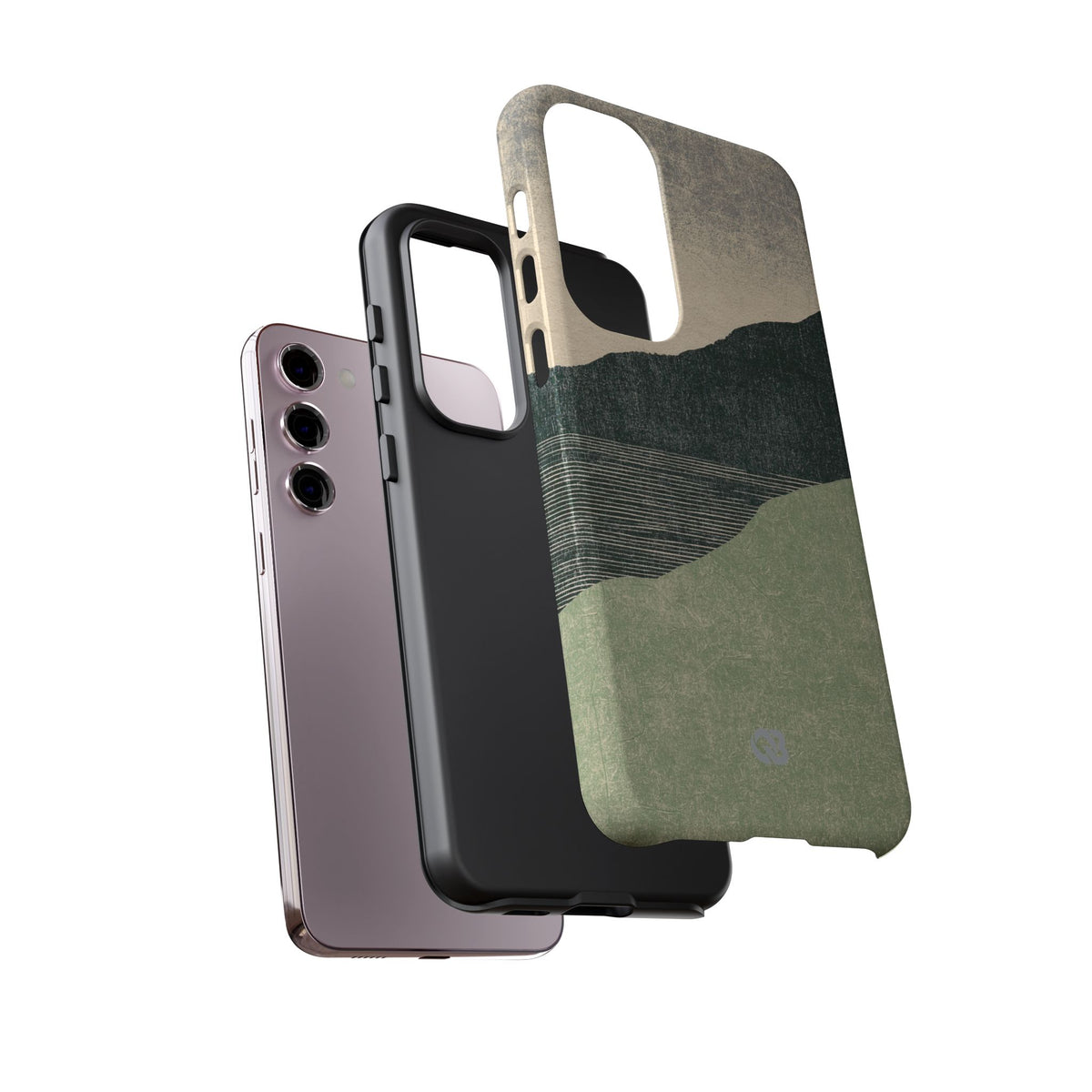 Green Tough Phone Case for Samsung - Moss Ridge Grain
