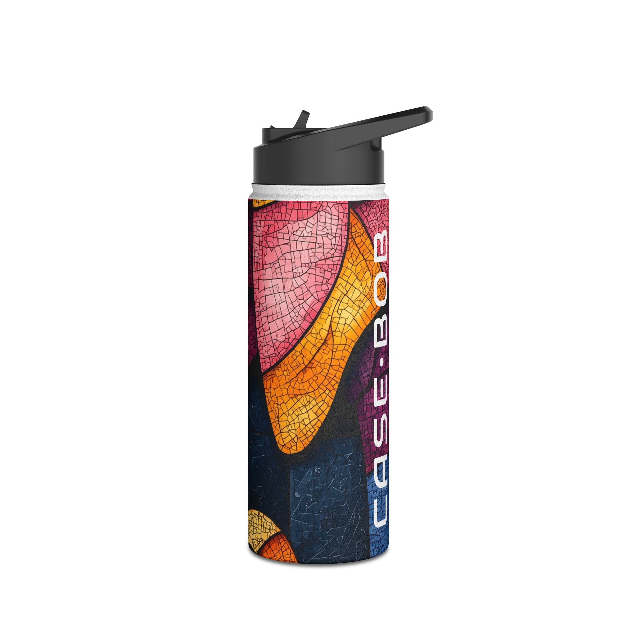 Blue Mosaic Elephant - Stainless Steel Water Bottle