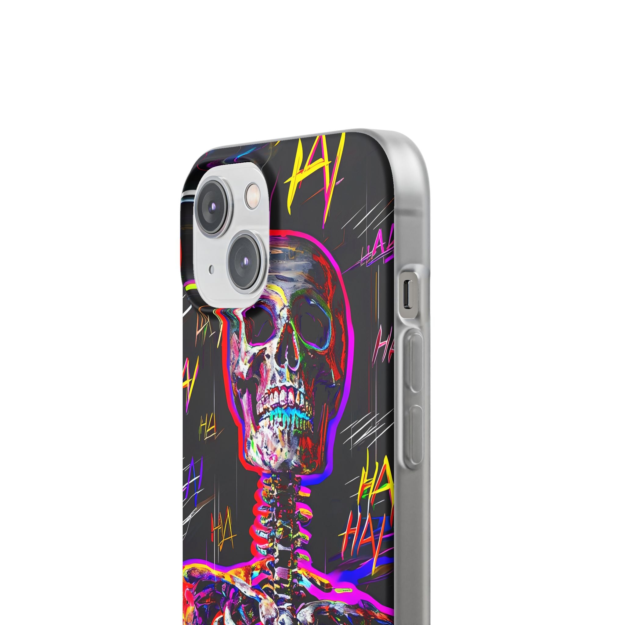 Neon Glitch Skeleton · Soft Handyhülle für iPhone