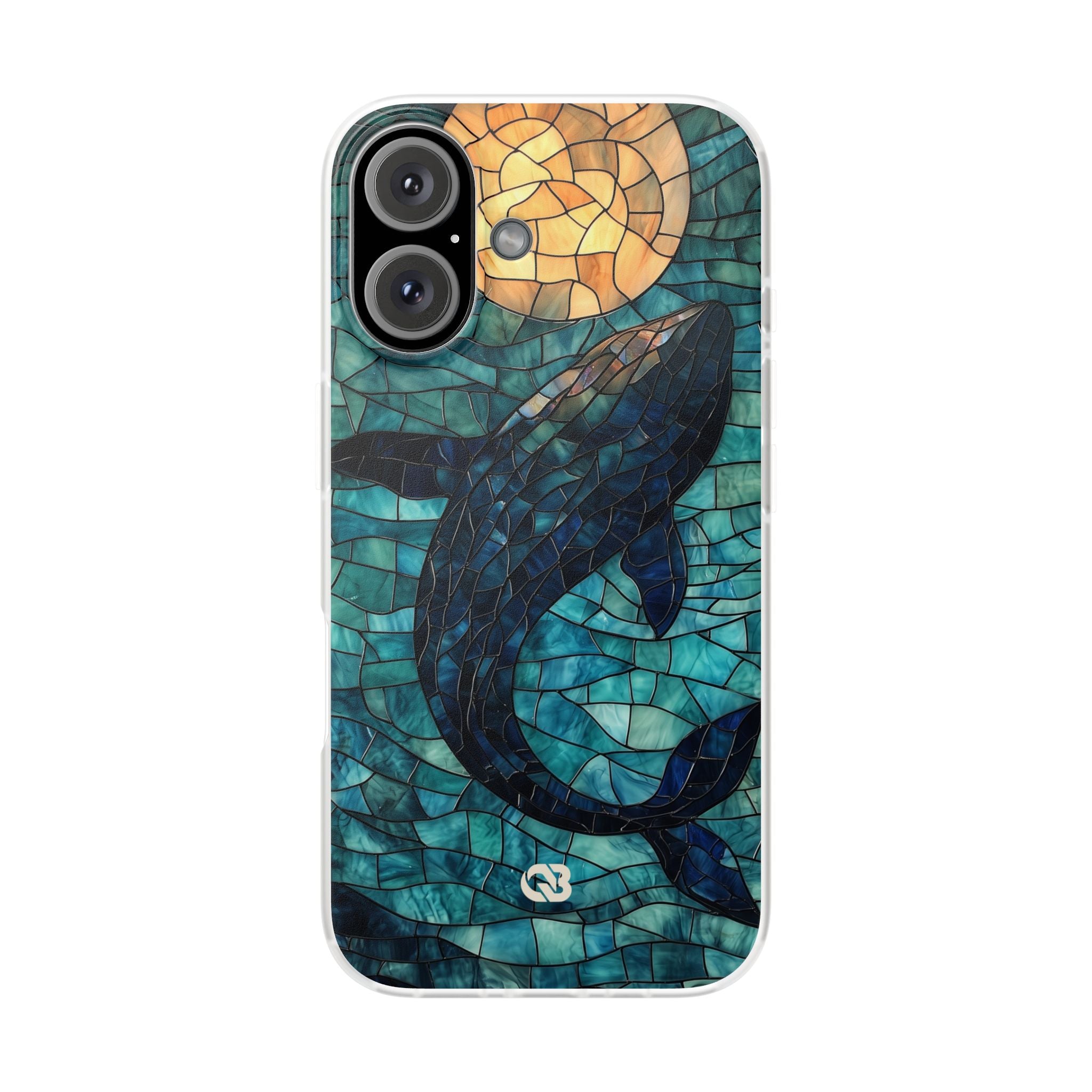 Stained Moon Whale · Soft Telefoncover for iPhone