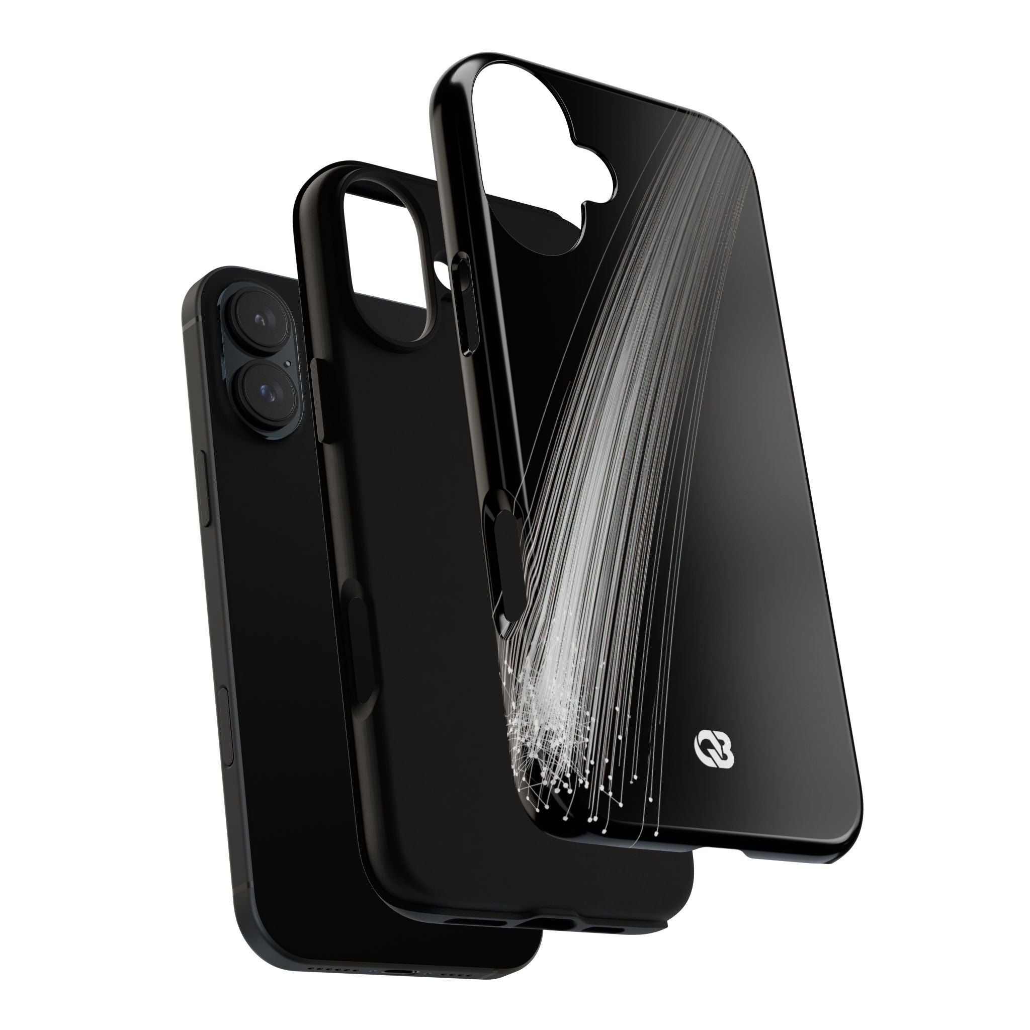 Black Tough Phone Case for iPhone - Linear Velocity Beam