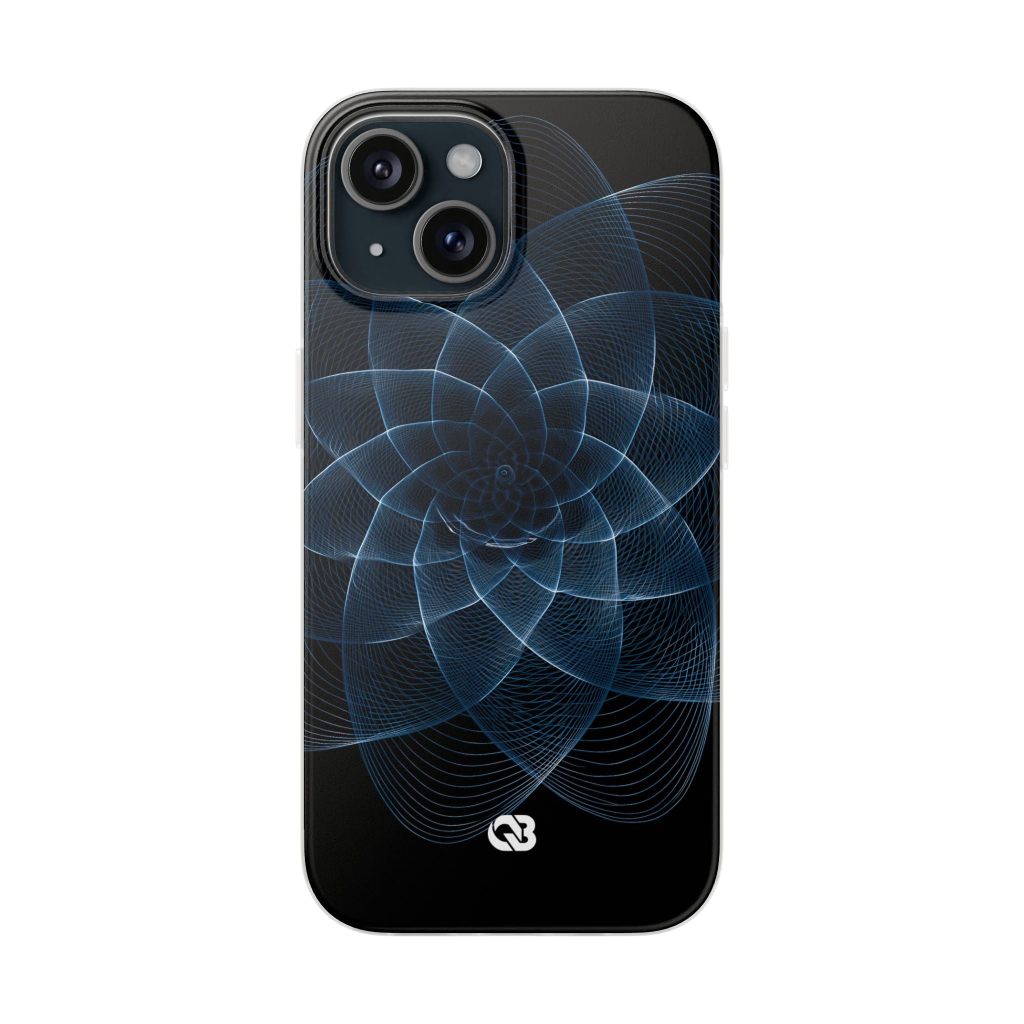 Blue Lite Phone Case for iPhone - Cobalt Geometric Bloom