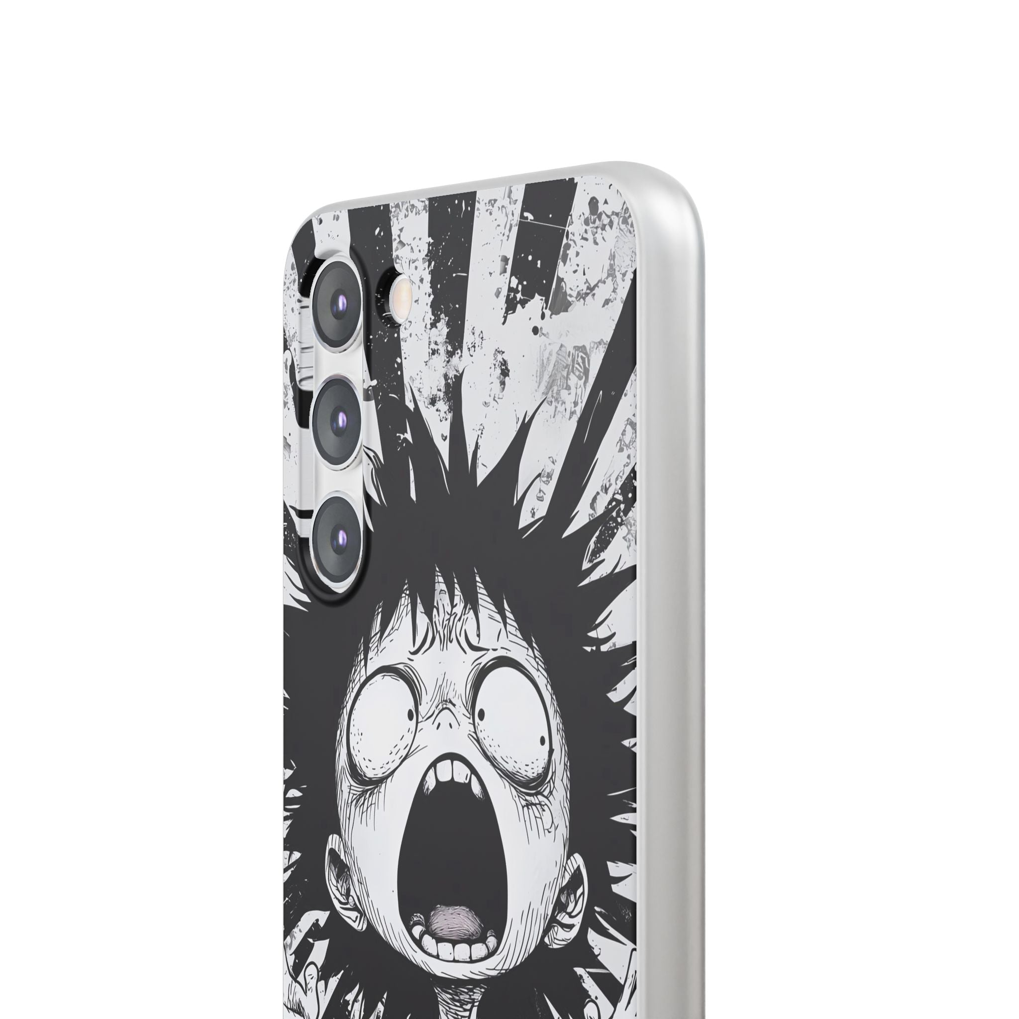 Chaotic Monochrome Scream · Soft Telefoncover for Samsung