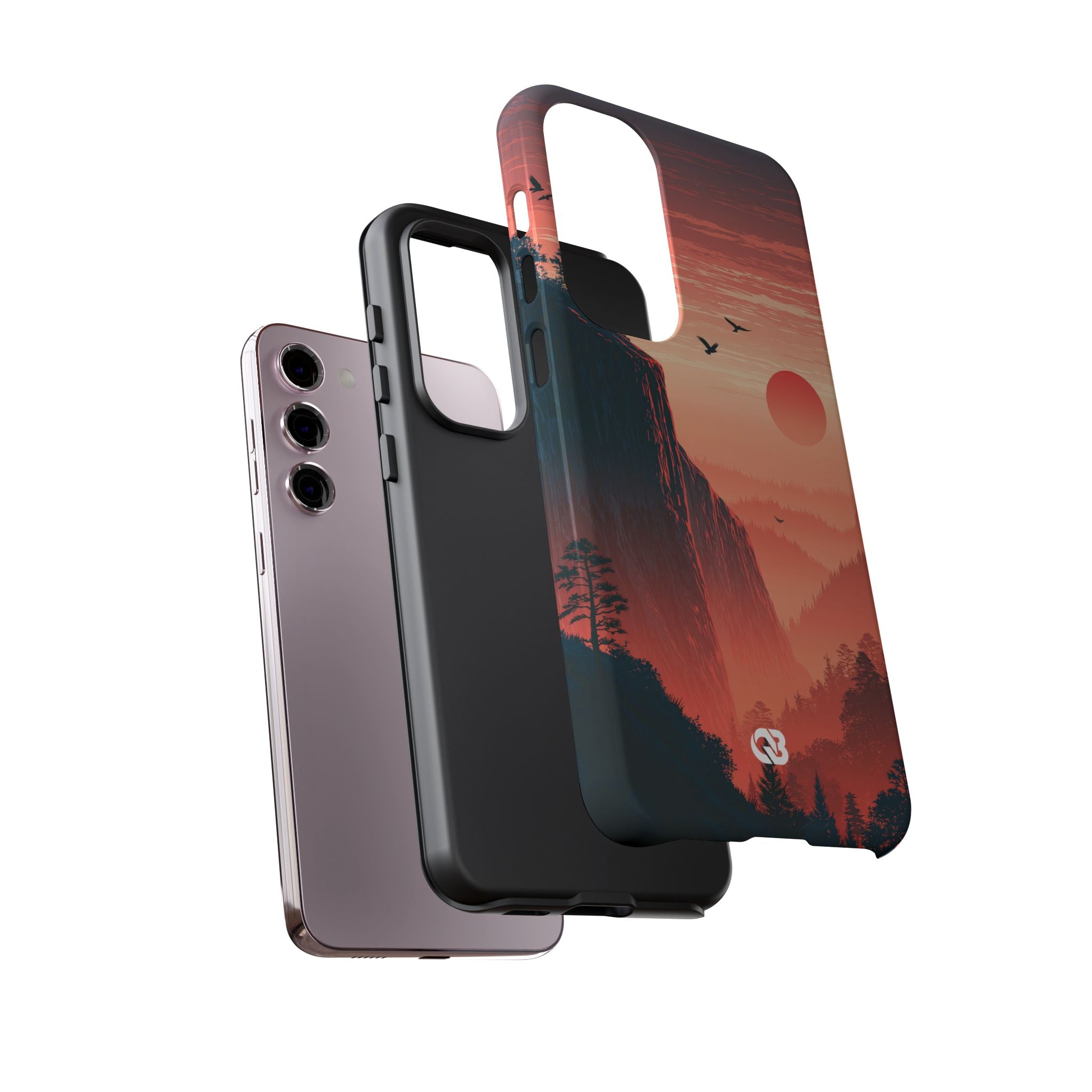 Orange Tough Phone Case for Samsung - Crimson Ridge Flight