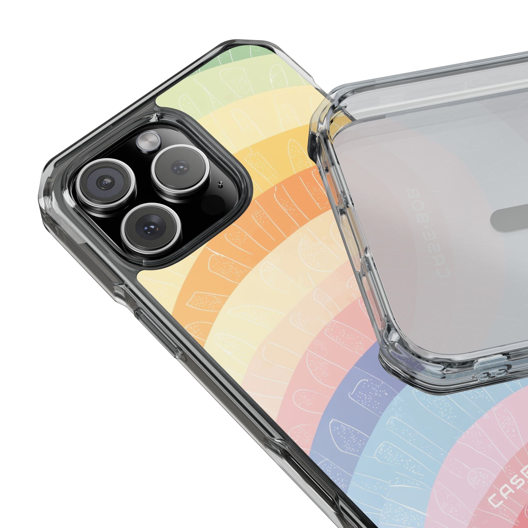 Pastel Rainbow Bands iPhone 16 Pro Max Case - Impact