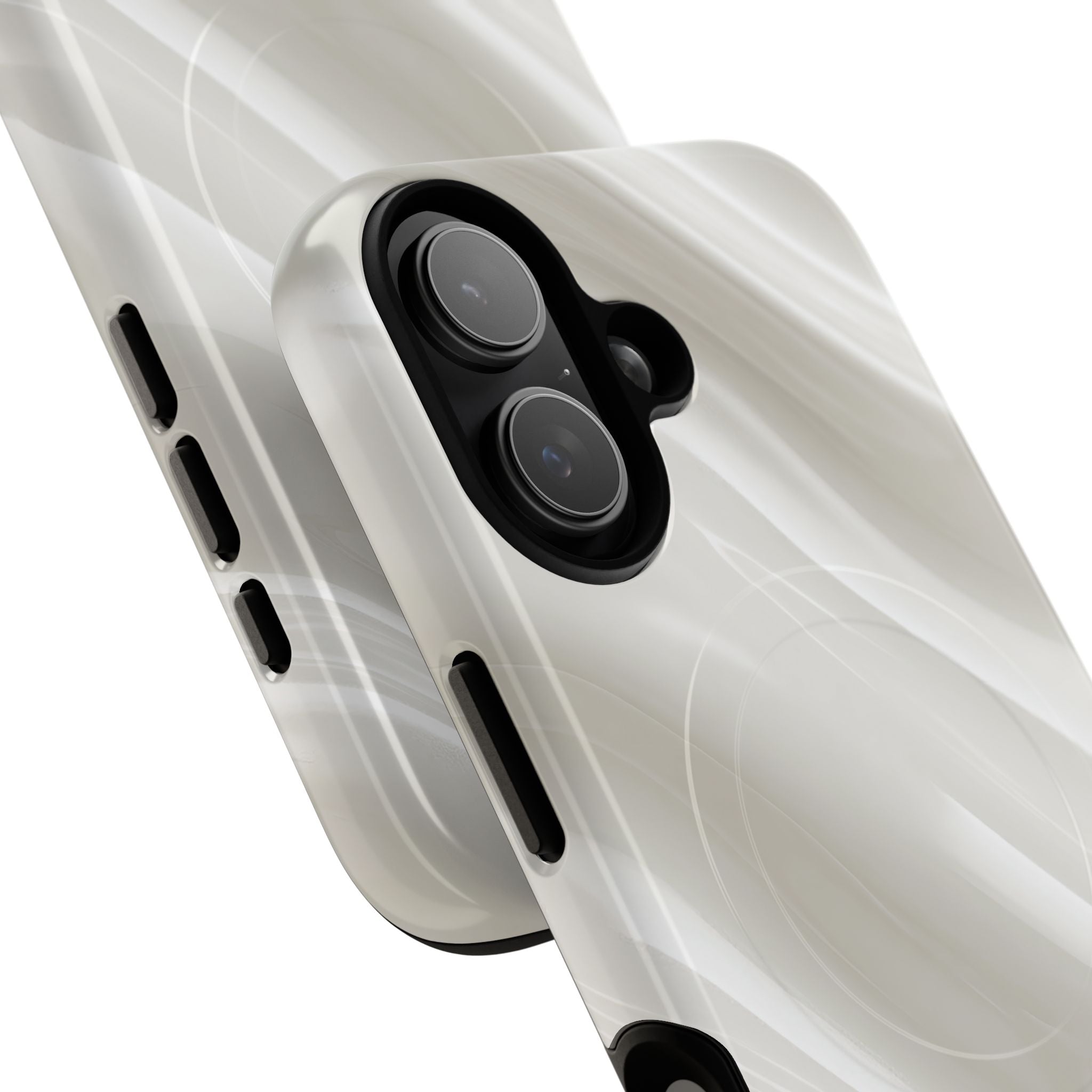 White Tough 2.0 Magsafe Phone Case for iPhone - Polished Ivory Wave