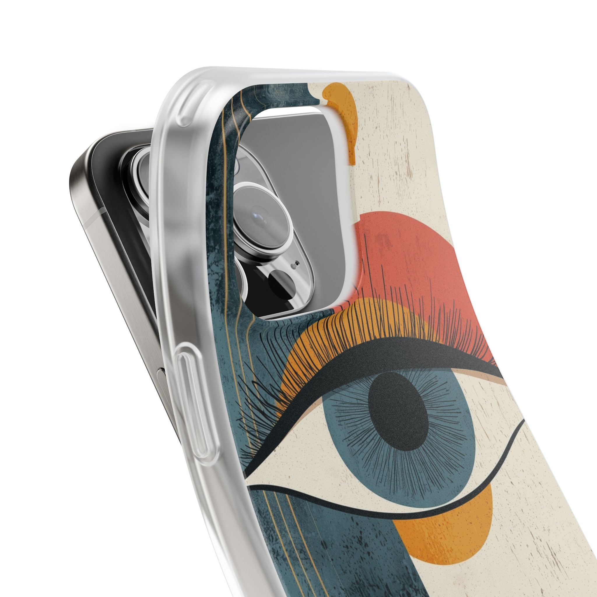 Distressed Azure Ocular · Soft Phone Case for iPhone