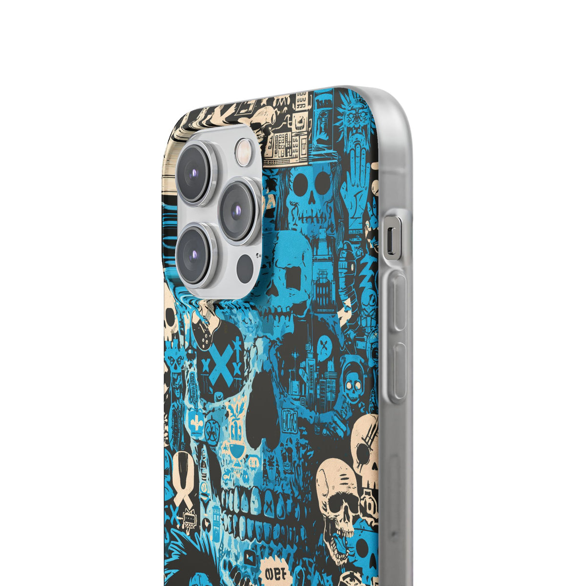 Electric Skull Graffiti · Lite Phone Case for iPhone · Blue