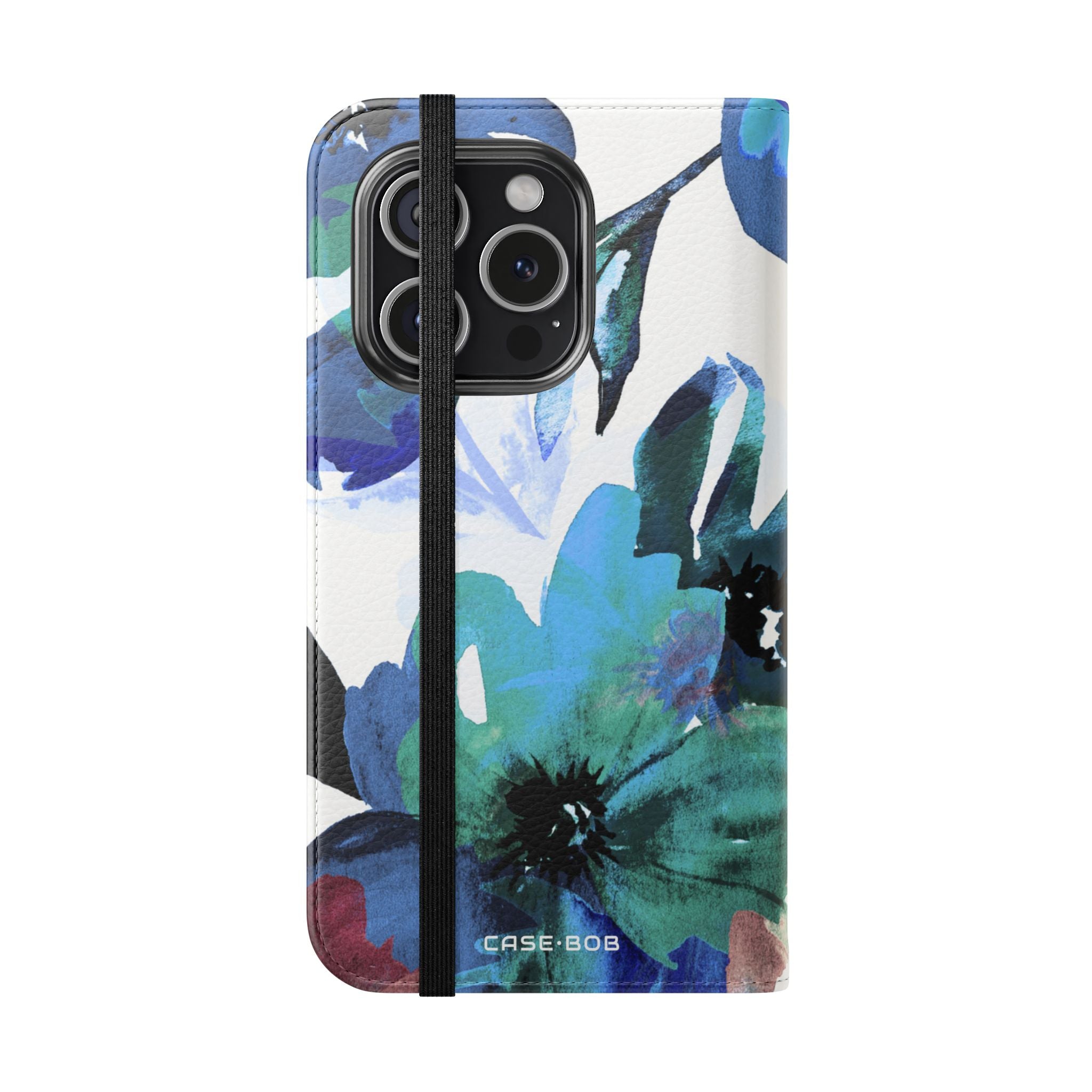 Blue Bloom - iPhone 15 Pro Case - Wallet