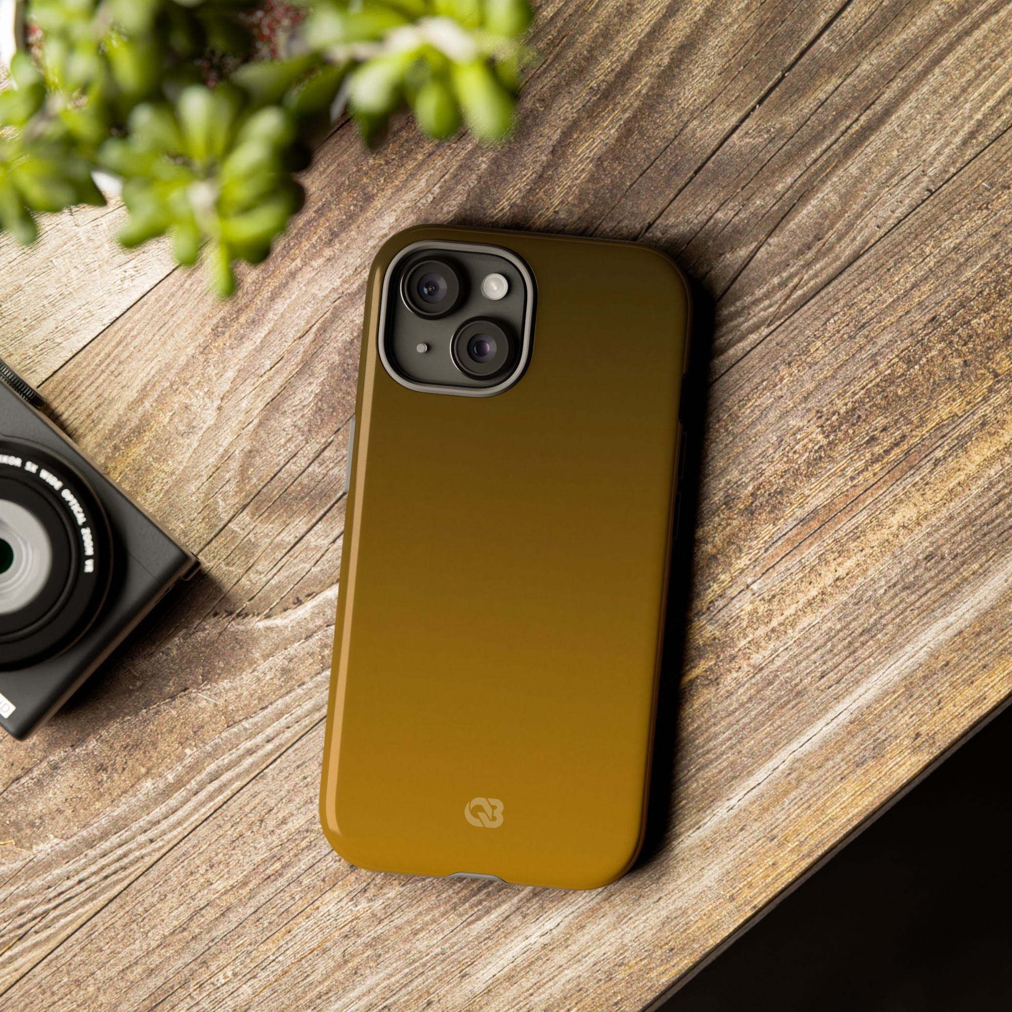 Gold Tough Phone Case for iPhone - Scorched Gold Haze