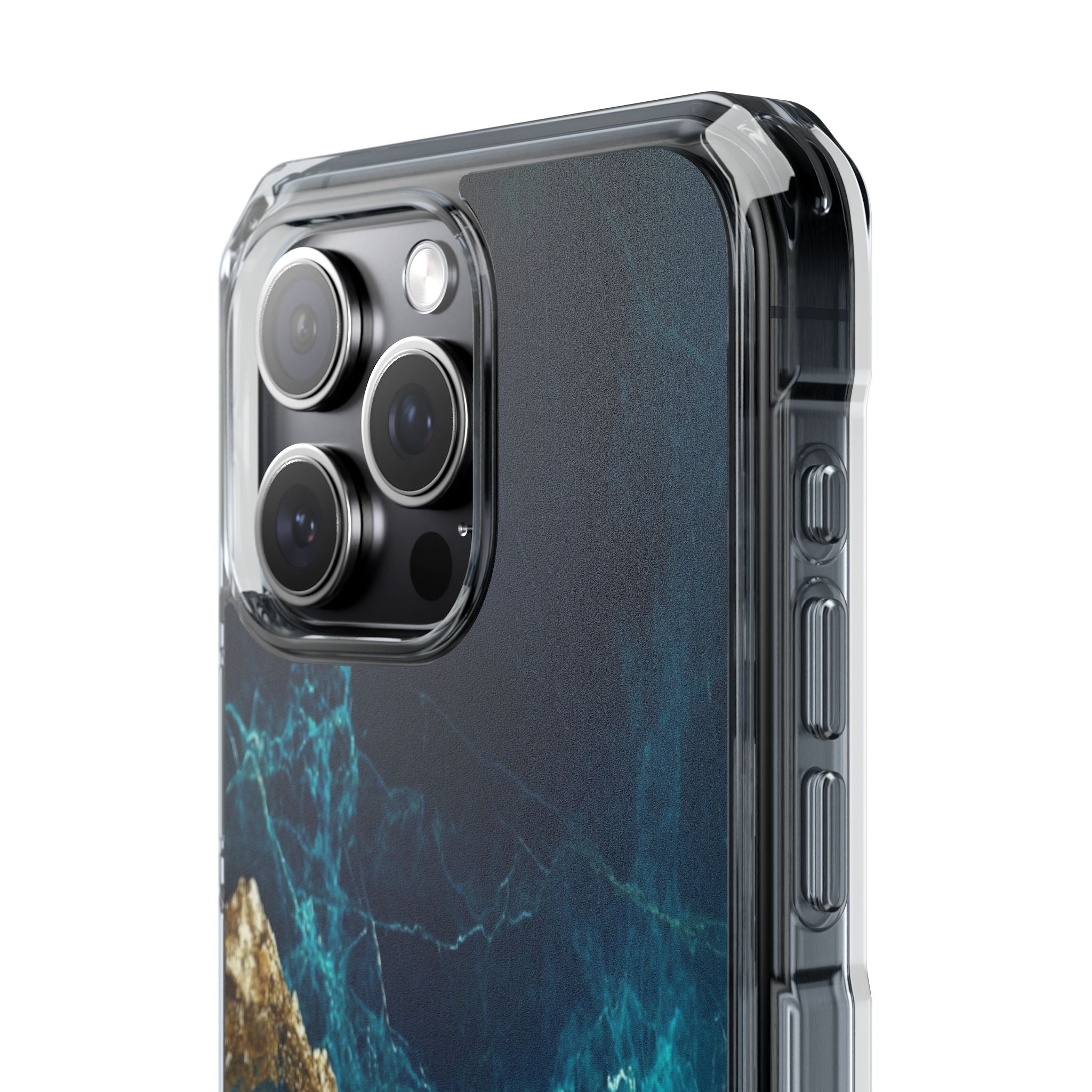 Jagged Gold Split iPhone 15 Pro Max Case - Impact