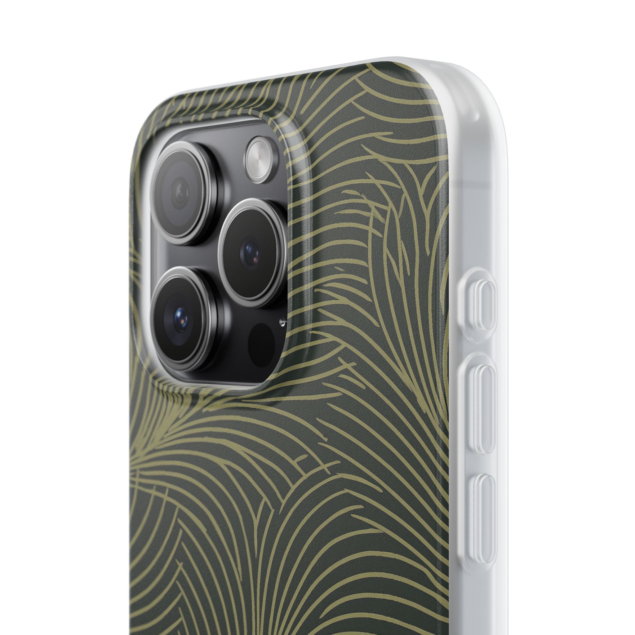 Green Lite Phone Case for iPhone - Dark Olive Plume