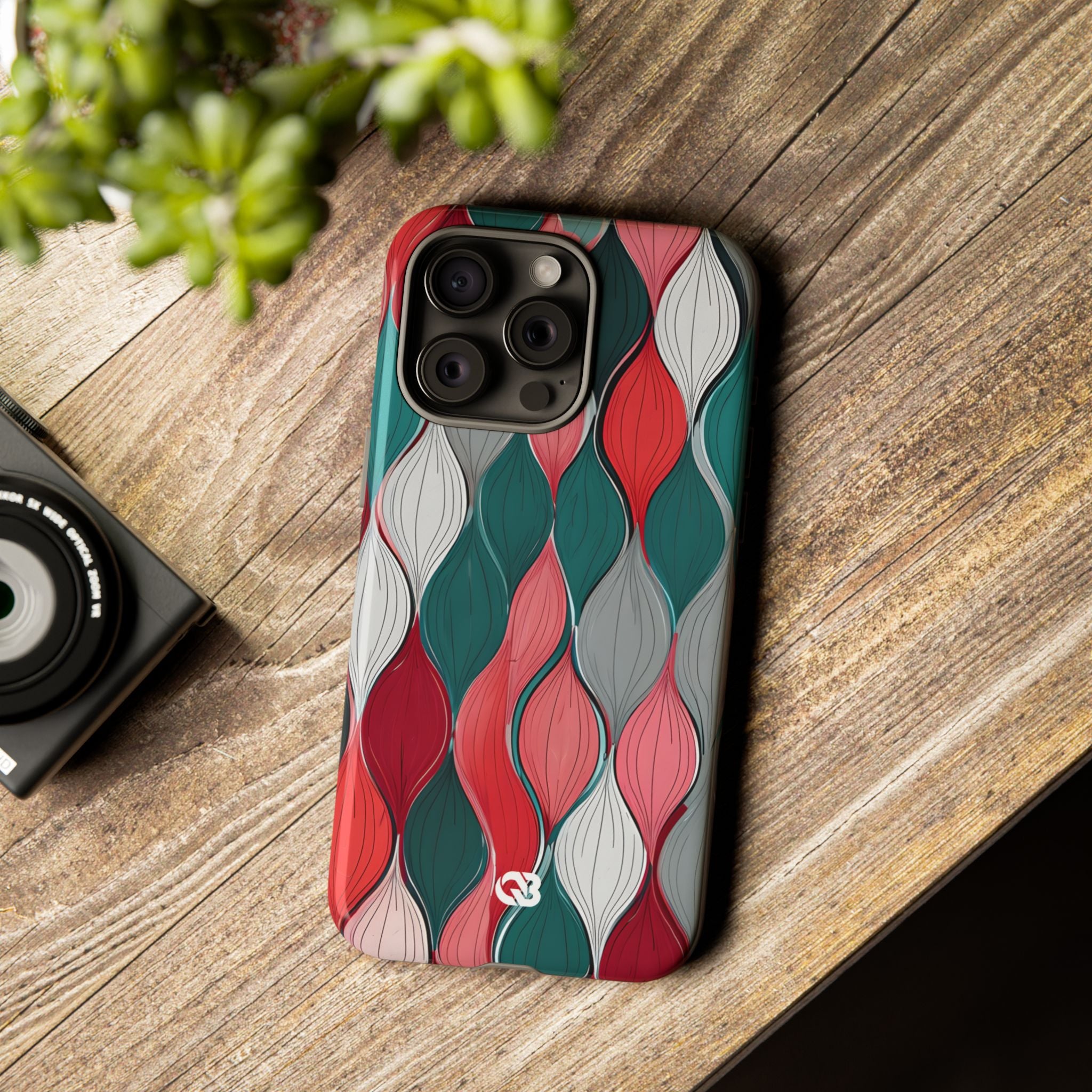 Slate Rose Ripple · Tough Phone Case for iPhone
