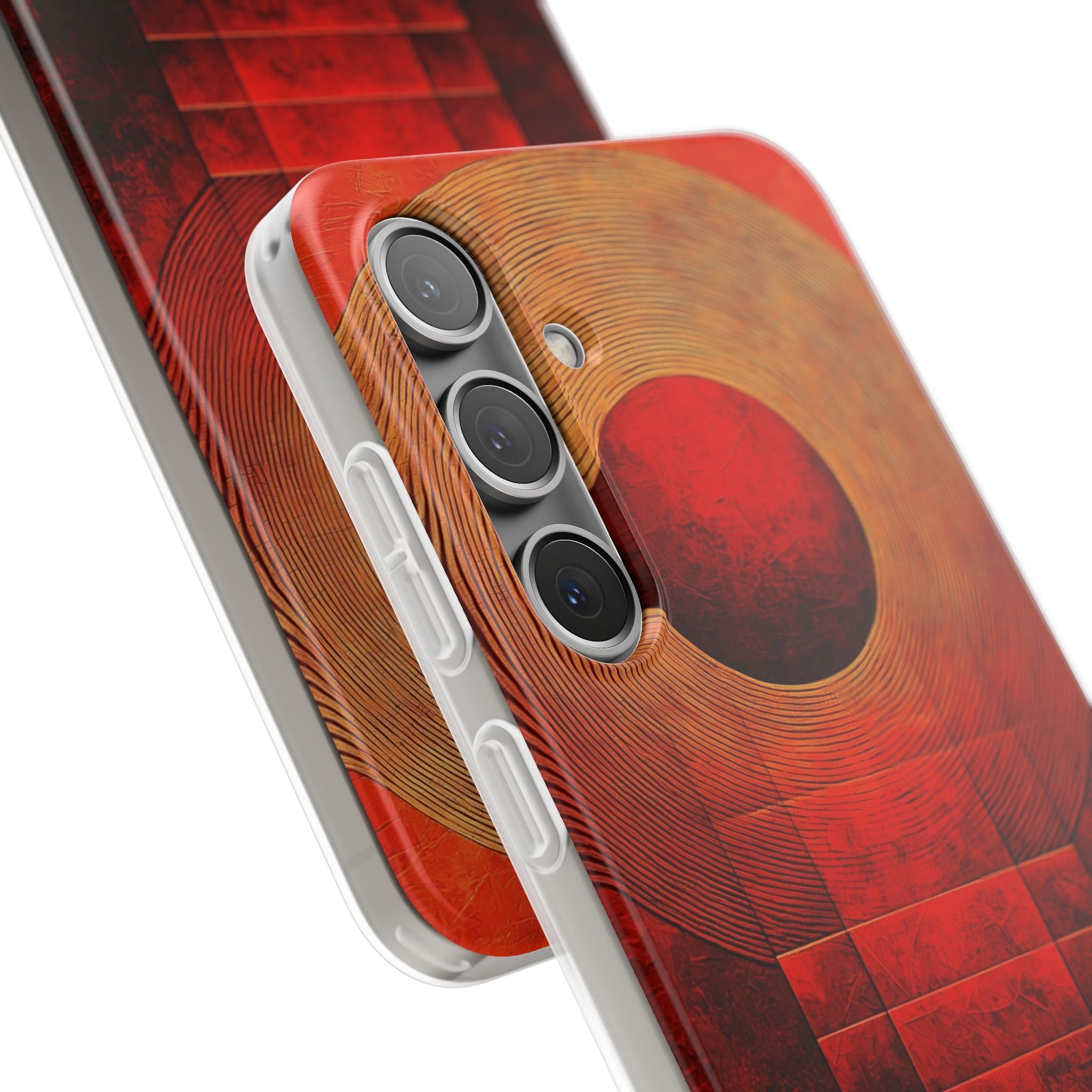 Crimson Solar Halo · Soft Phone Case for Samsung